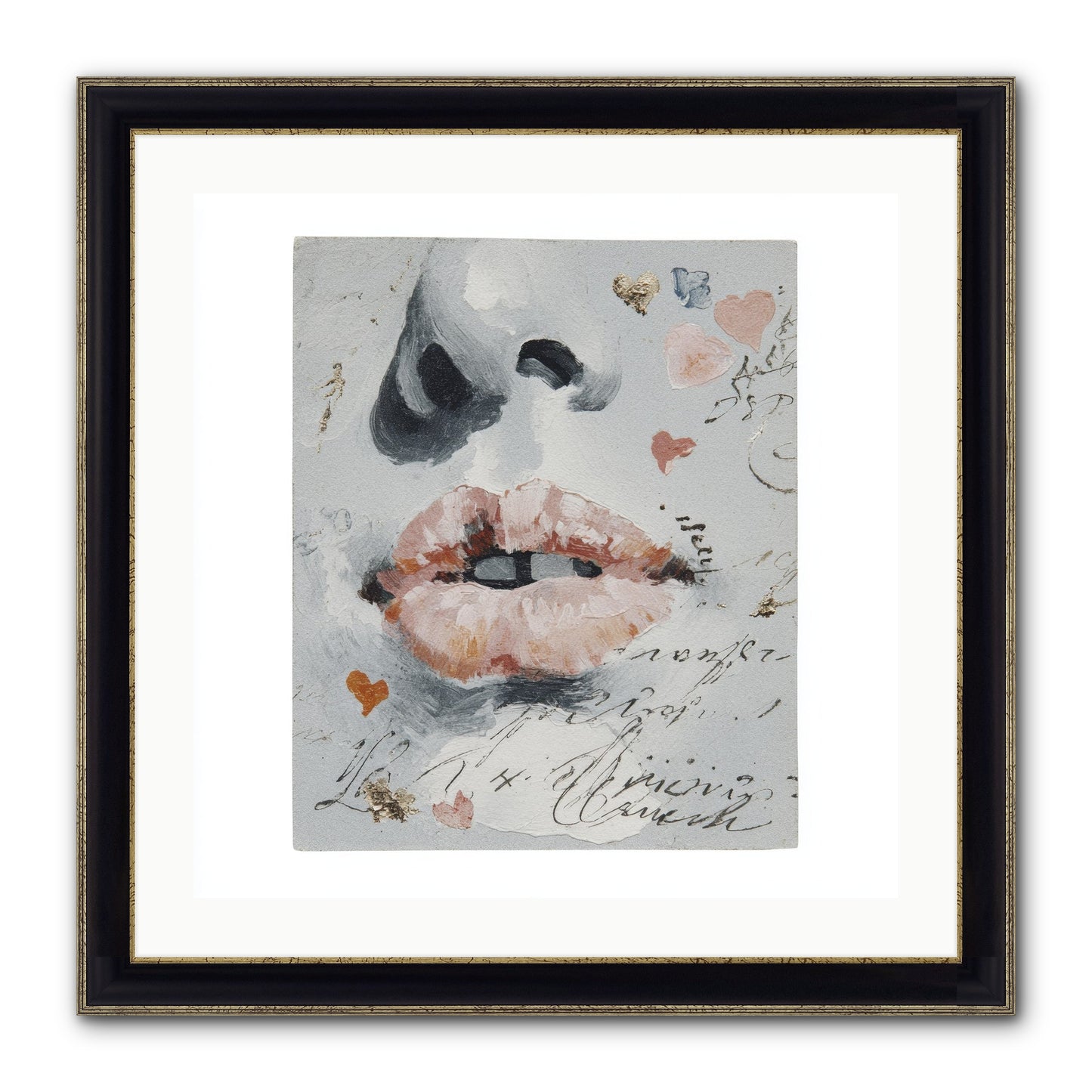The Honey Grammar Of Your Name Framed Print - Black & Gold 24x24