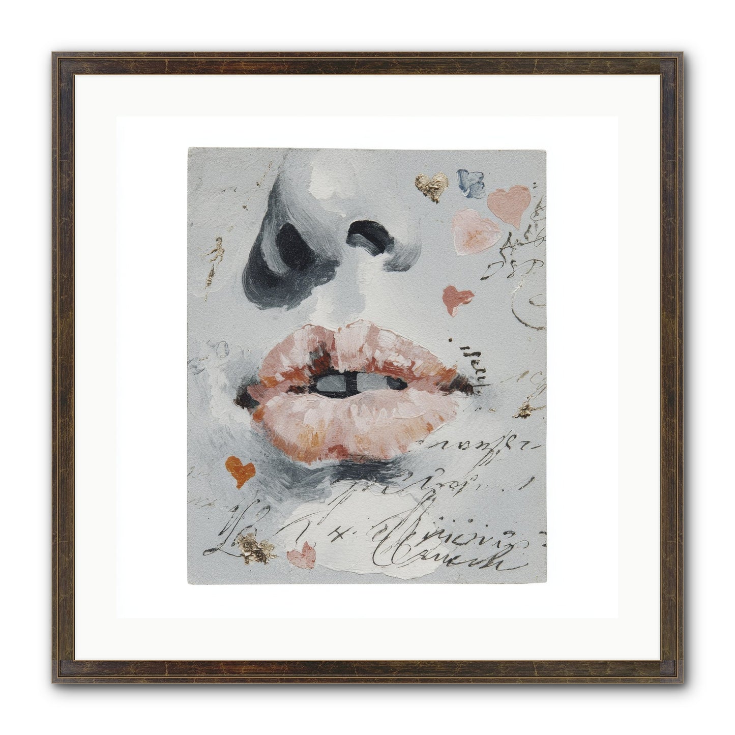 The Honey Grammar Of Your Name Framed Print - Slimwoods Black/Gold 24x24