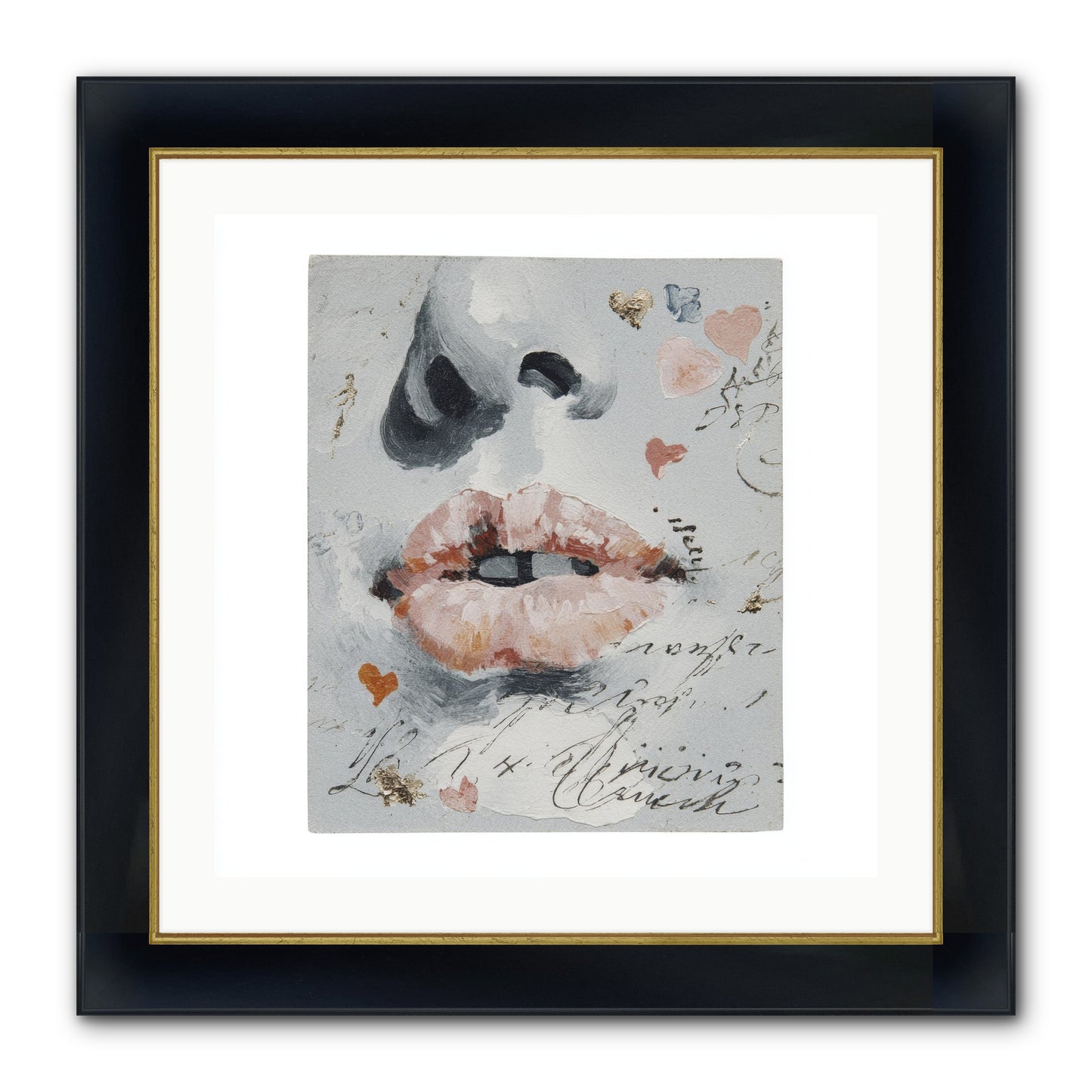 The Honey Grammar Of Your Name Framed Print - Wide Black w/Gold 24x24