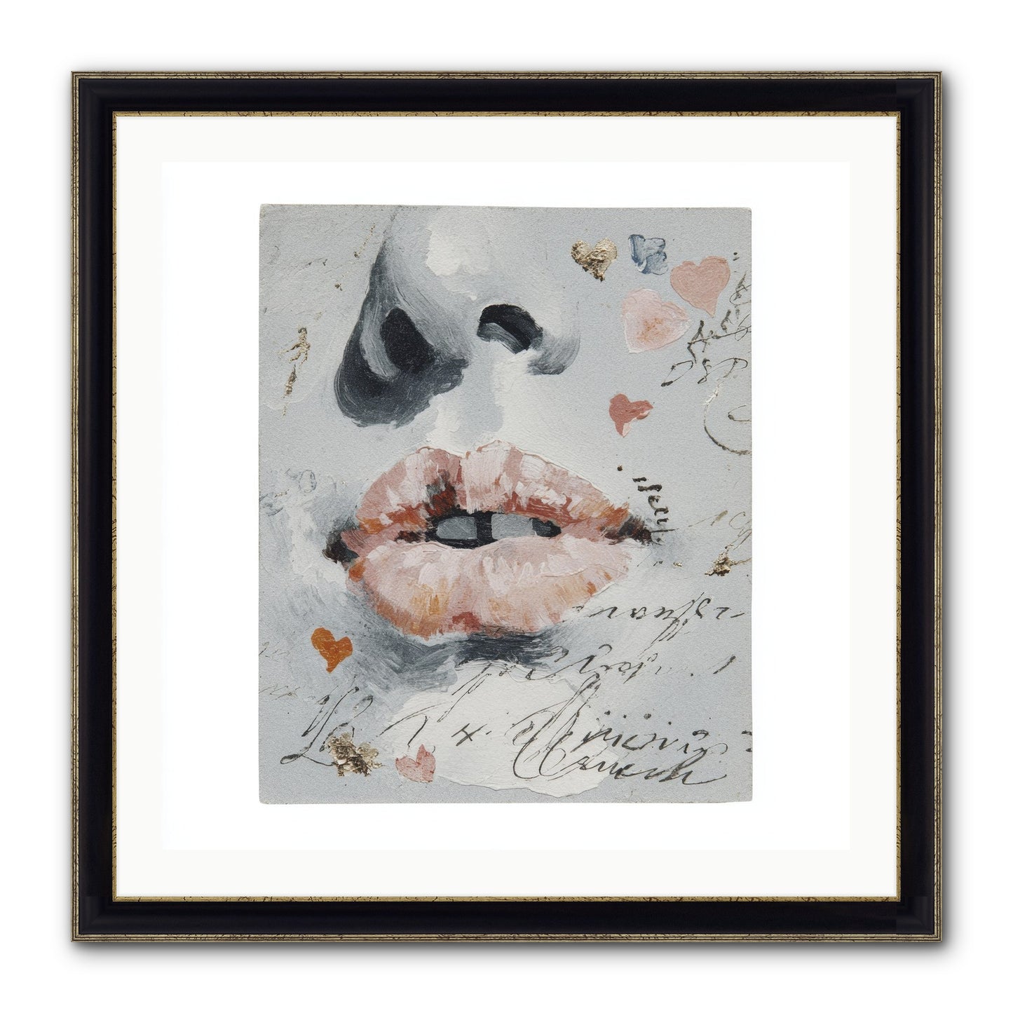 The Honey Grammar Of Your Name Framed Print - Black & Gold 30x30