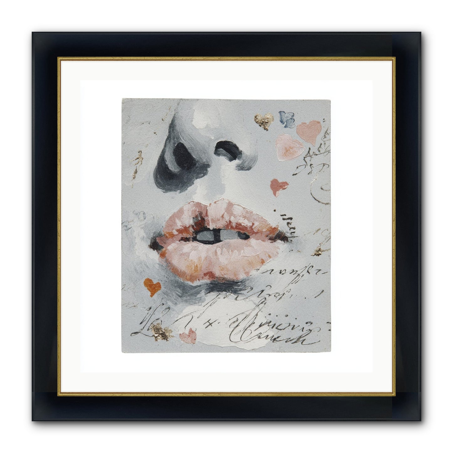 The Honey Grammar Of Your Name Framed Print - Wide Black w/Gold 30x30