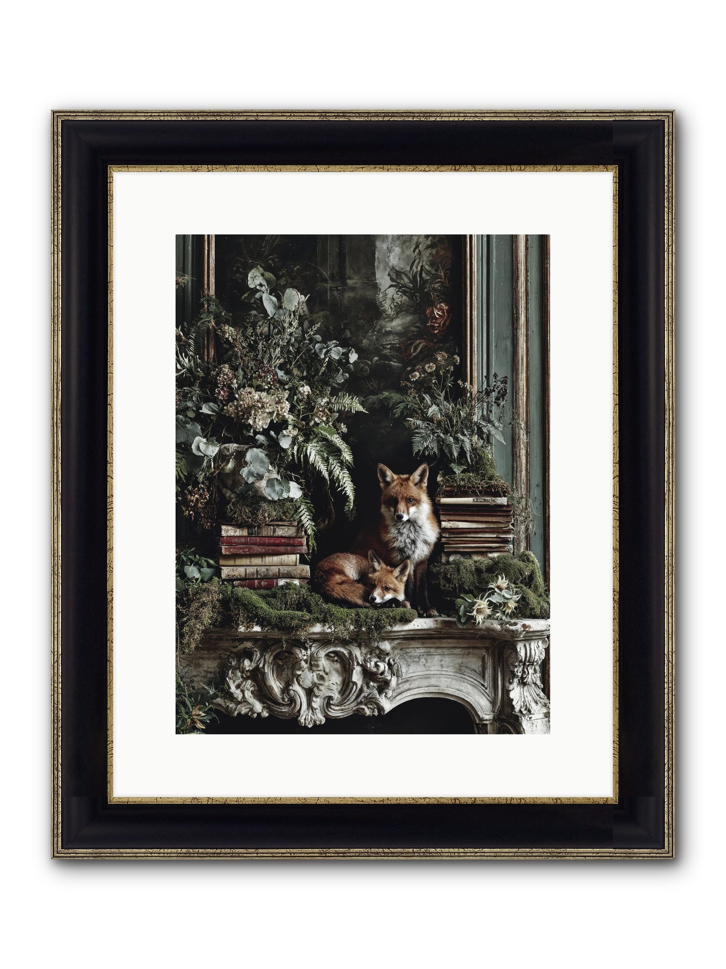 The Honey Spell Framed Print - Black & Gold 12x16