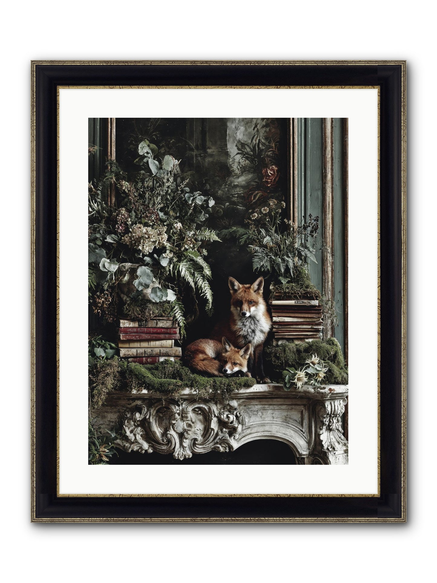 The Honey Spell Framed Print - Black & Gold 18x24