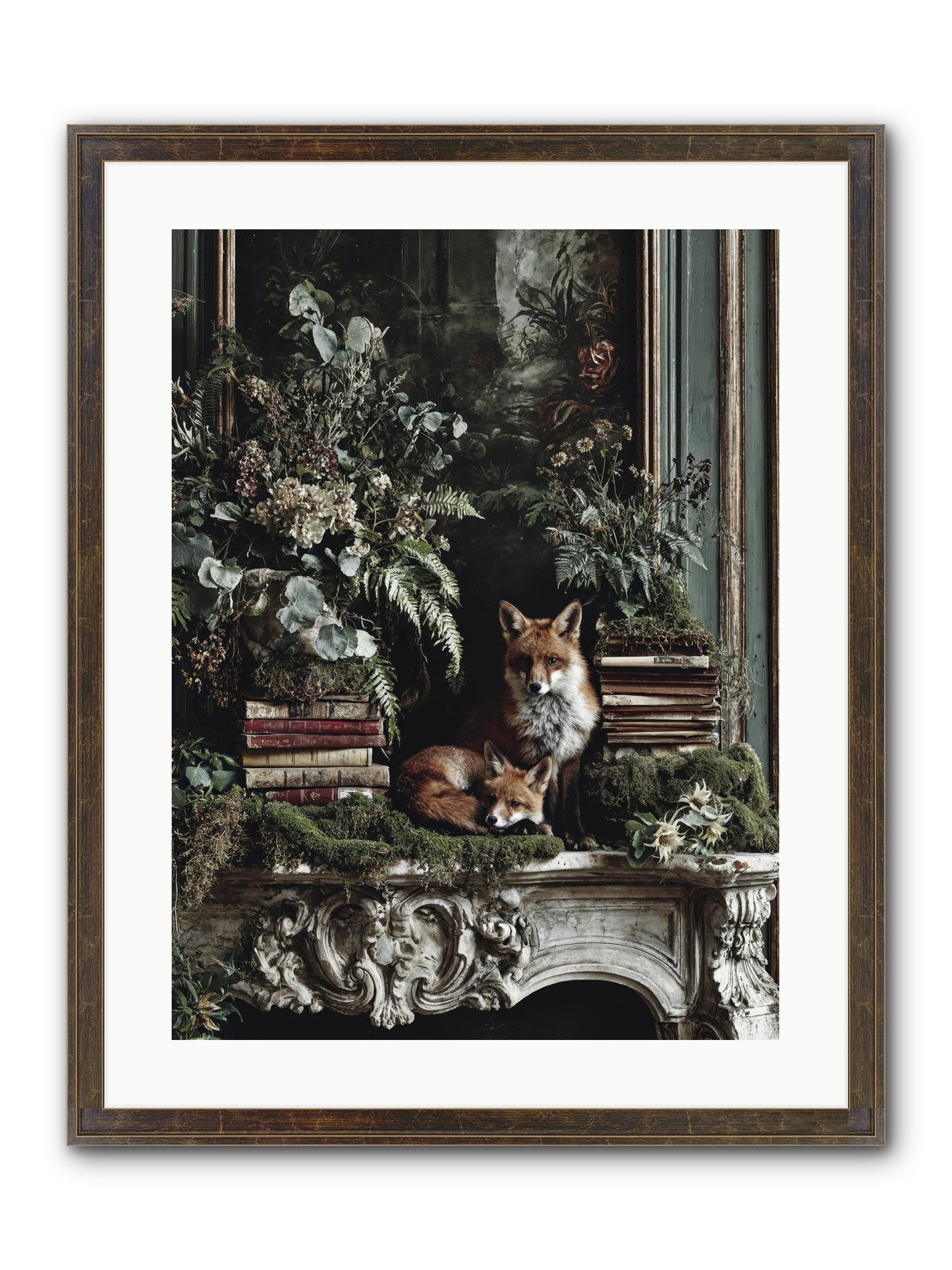 The Honey Spell Framed Print - Slimwoods Black/Gold 18x24