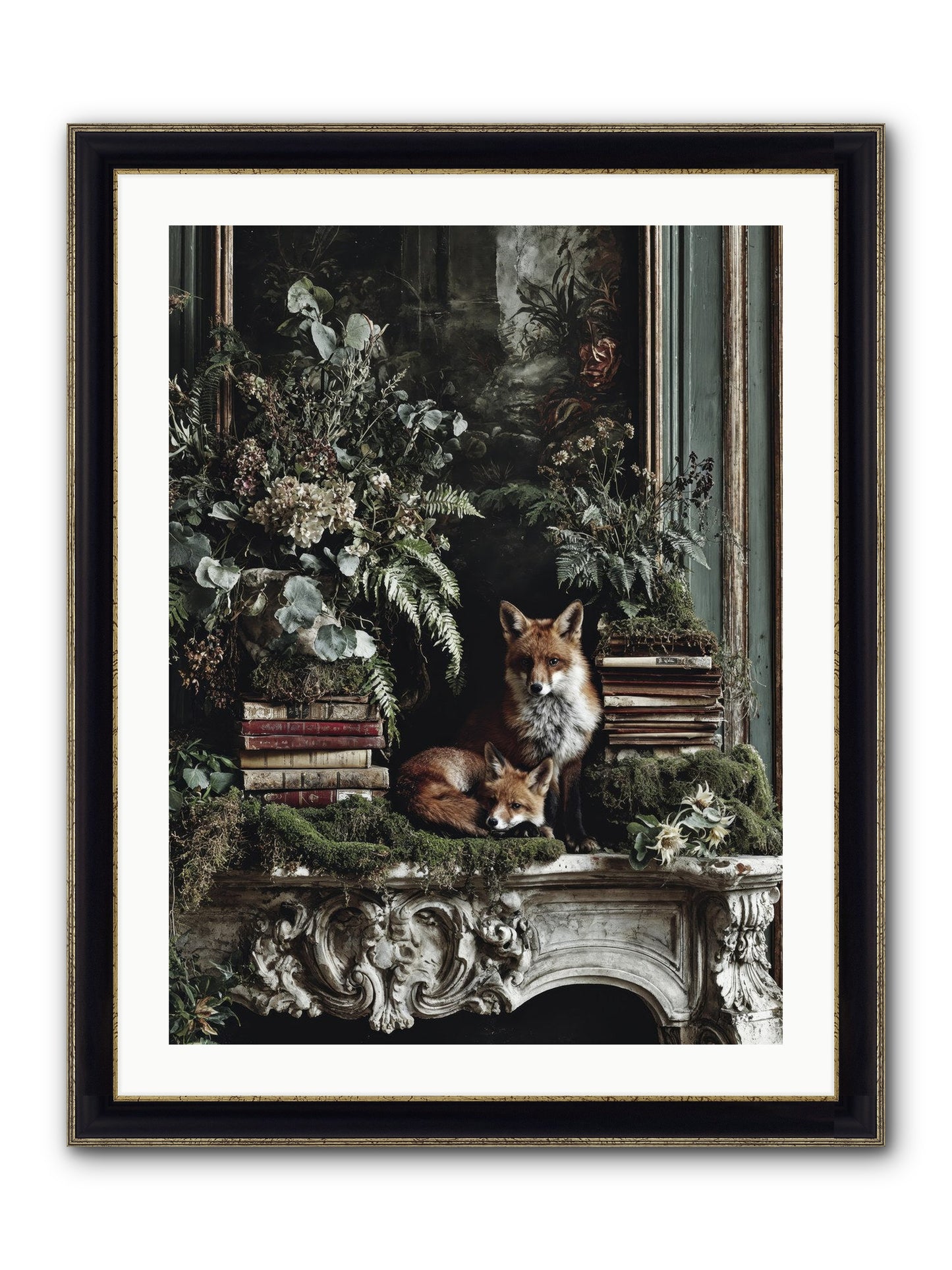The Honey Spell Framed Print - Black & Gold 24x32