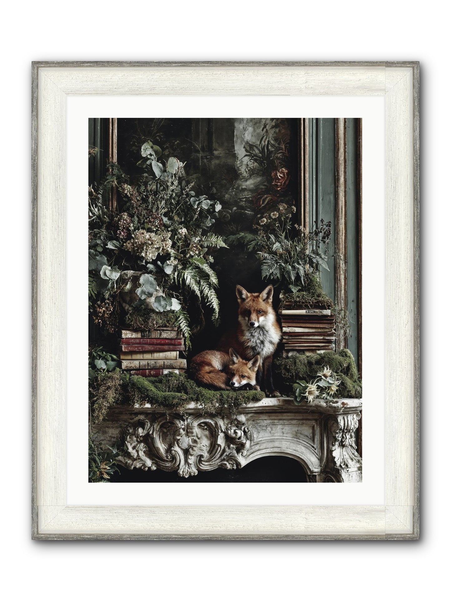 The Honey Spell Framed Print - Driftwood White 24x32