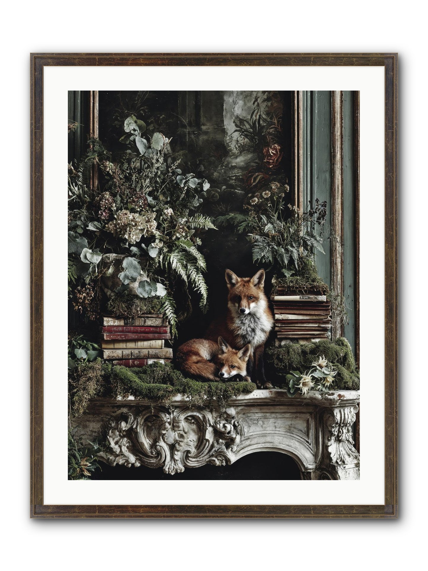 The Honey Spell Framed Print - Slimwoods Black/Gold 24x32