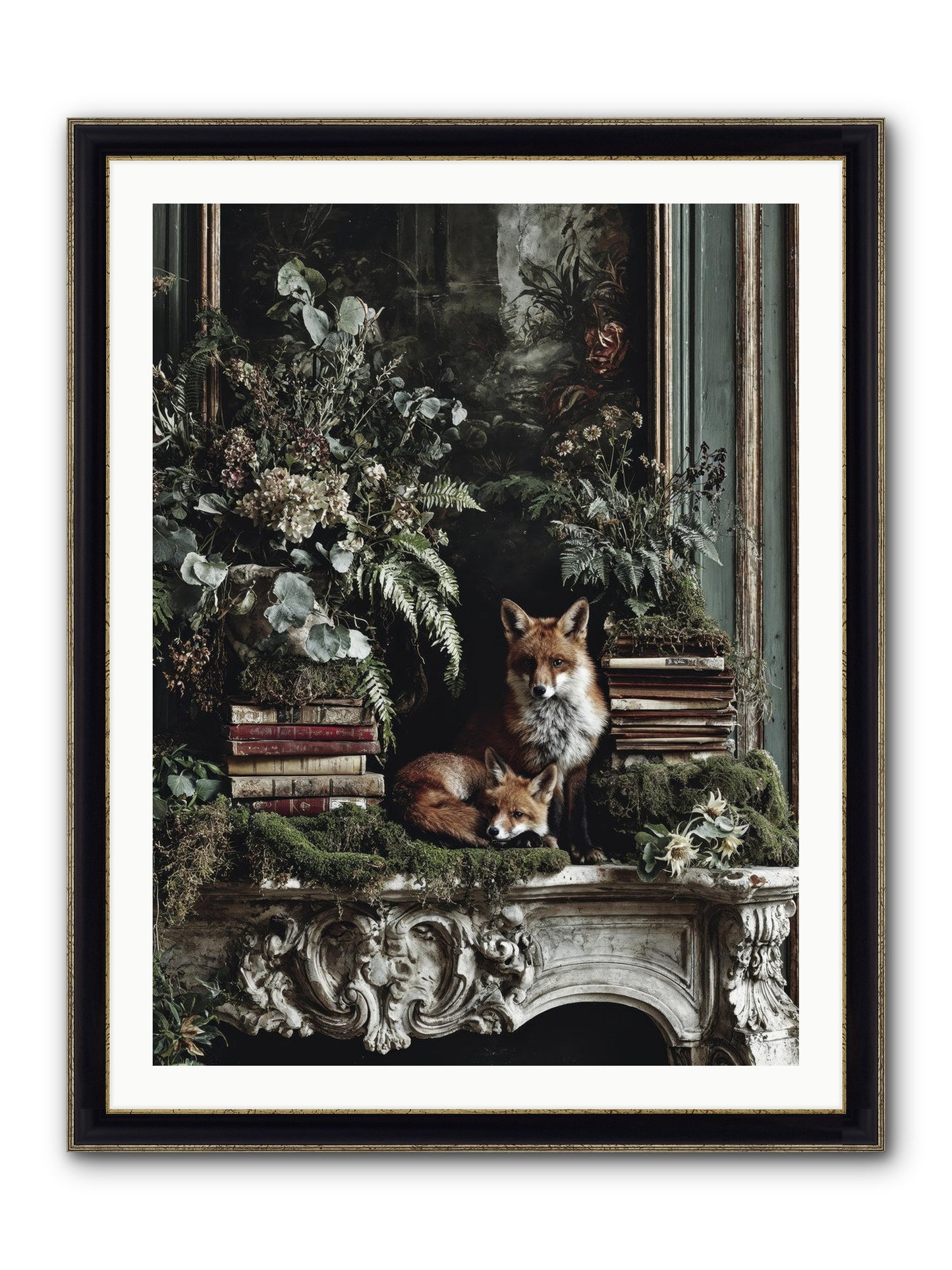 The Honey Spell Framed Print - Black & Gold 30x40