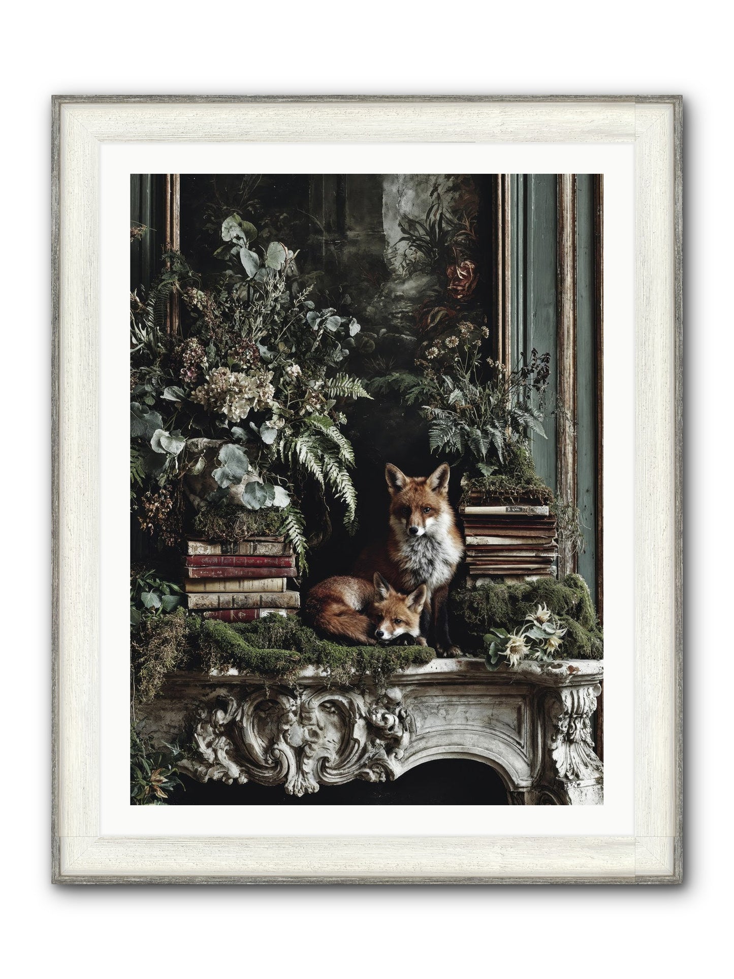 The Honey Spell Framed Print - Driftwood White 30x40