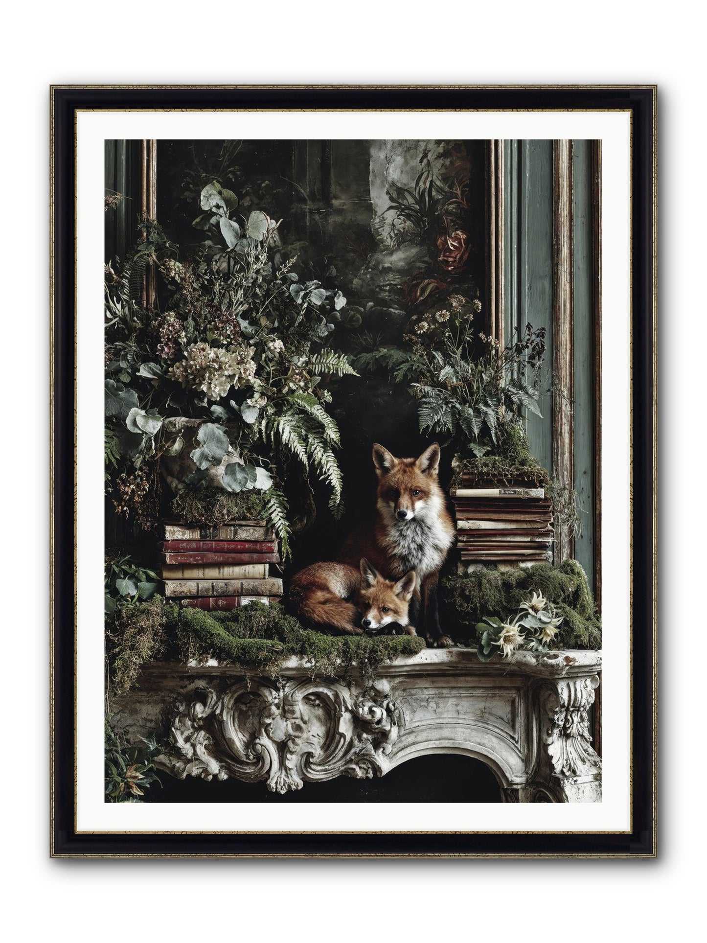The Honey Spell Framed Print - Black & Gold 36x48