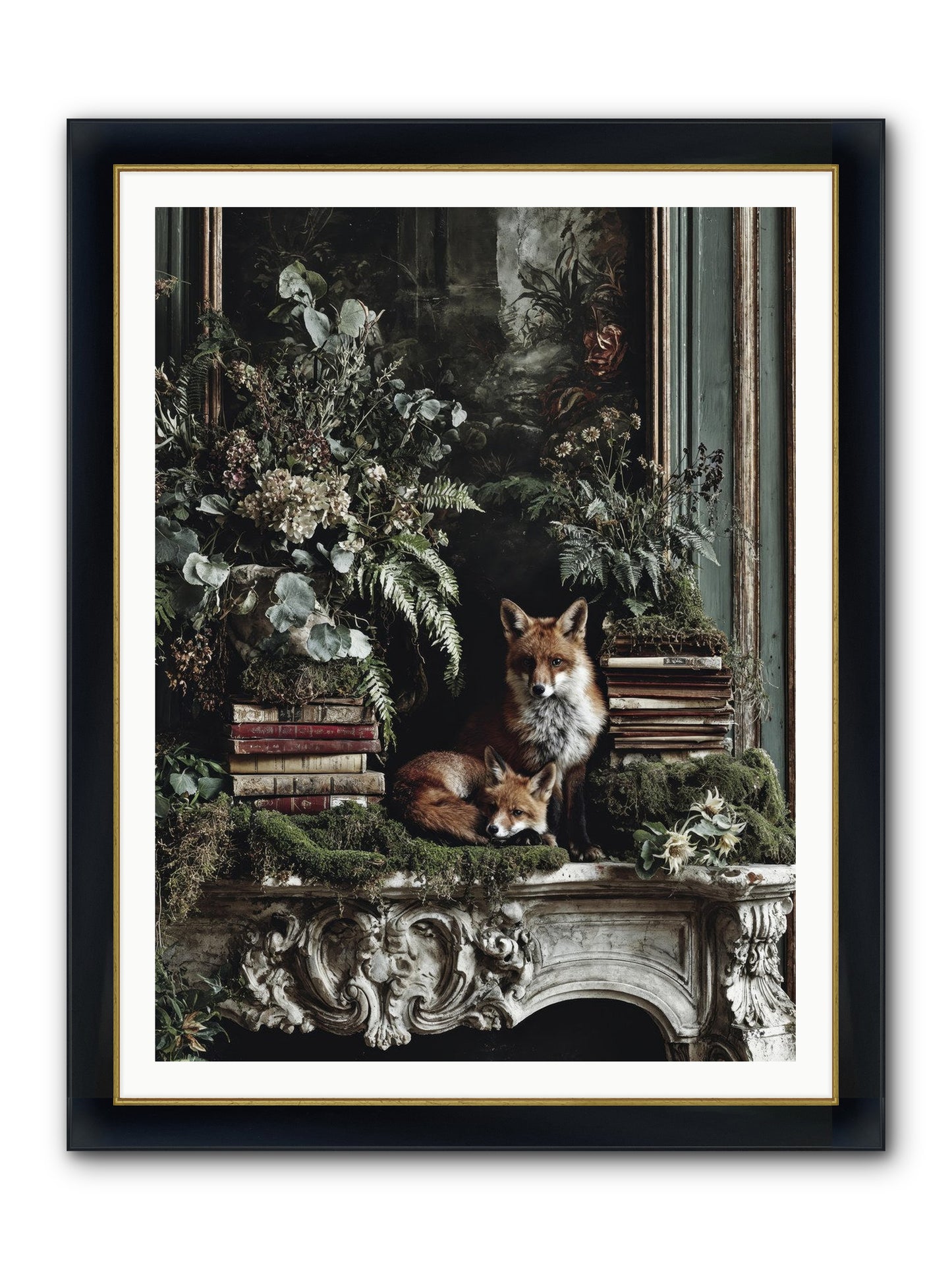 The Honey Spell Framed Print - Wide Black w/Gold 36x48