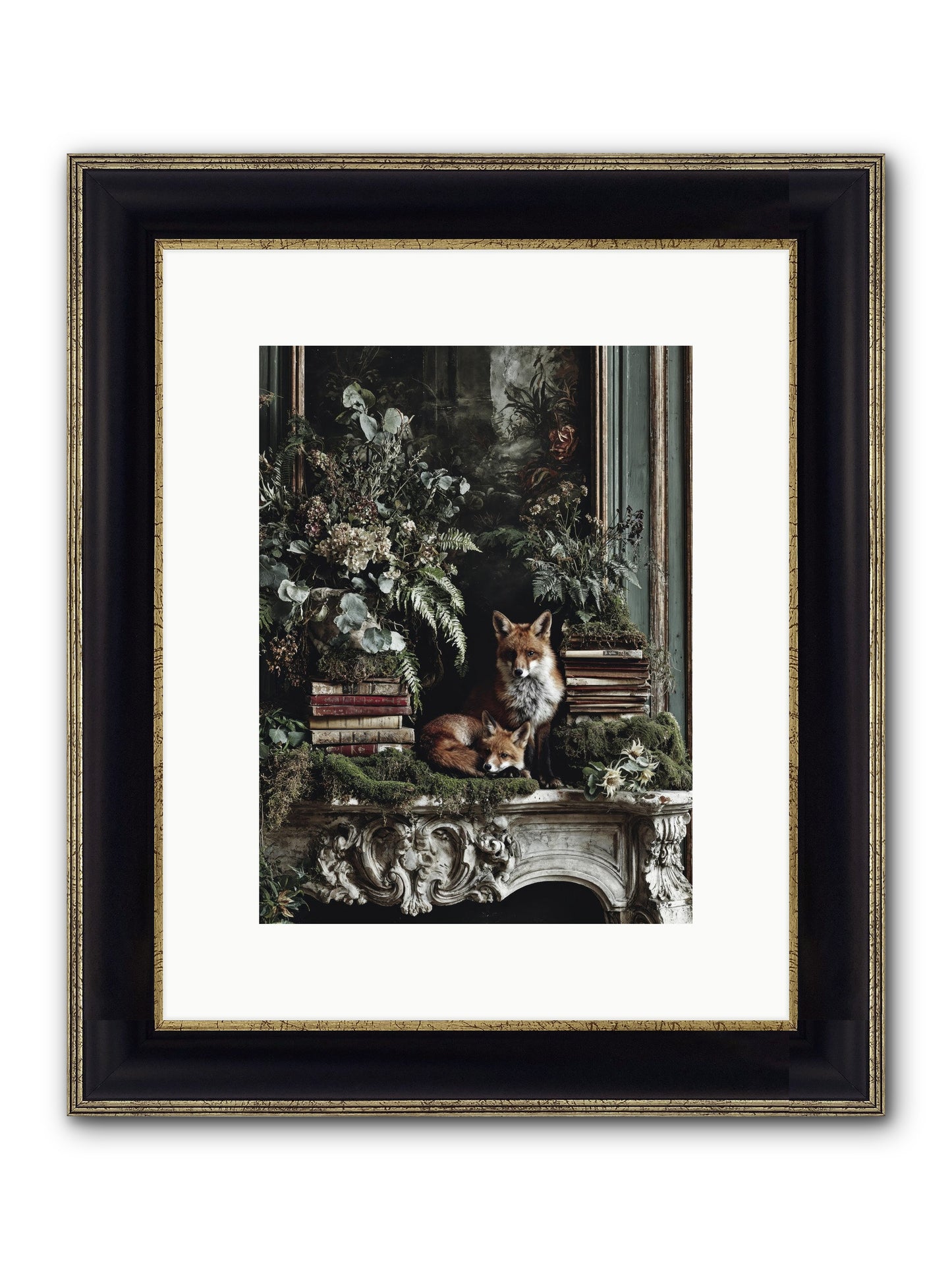 The Honey Spell Framed Print - Black & Gold 9x12