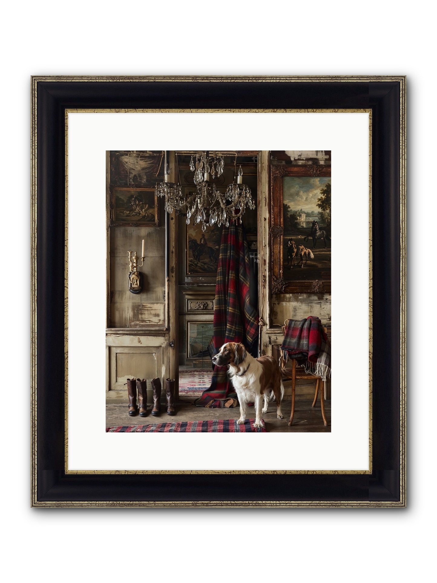 The Honorable Biscuit Framed Print - Black & Gold 12x15