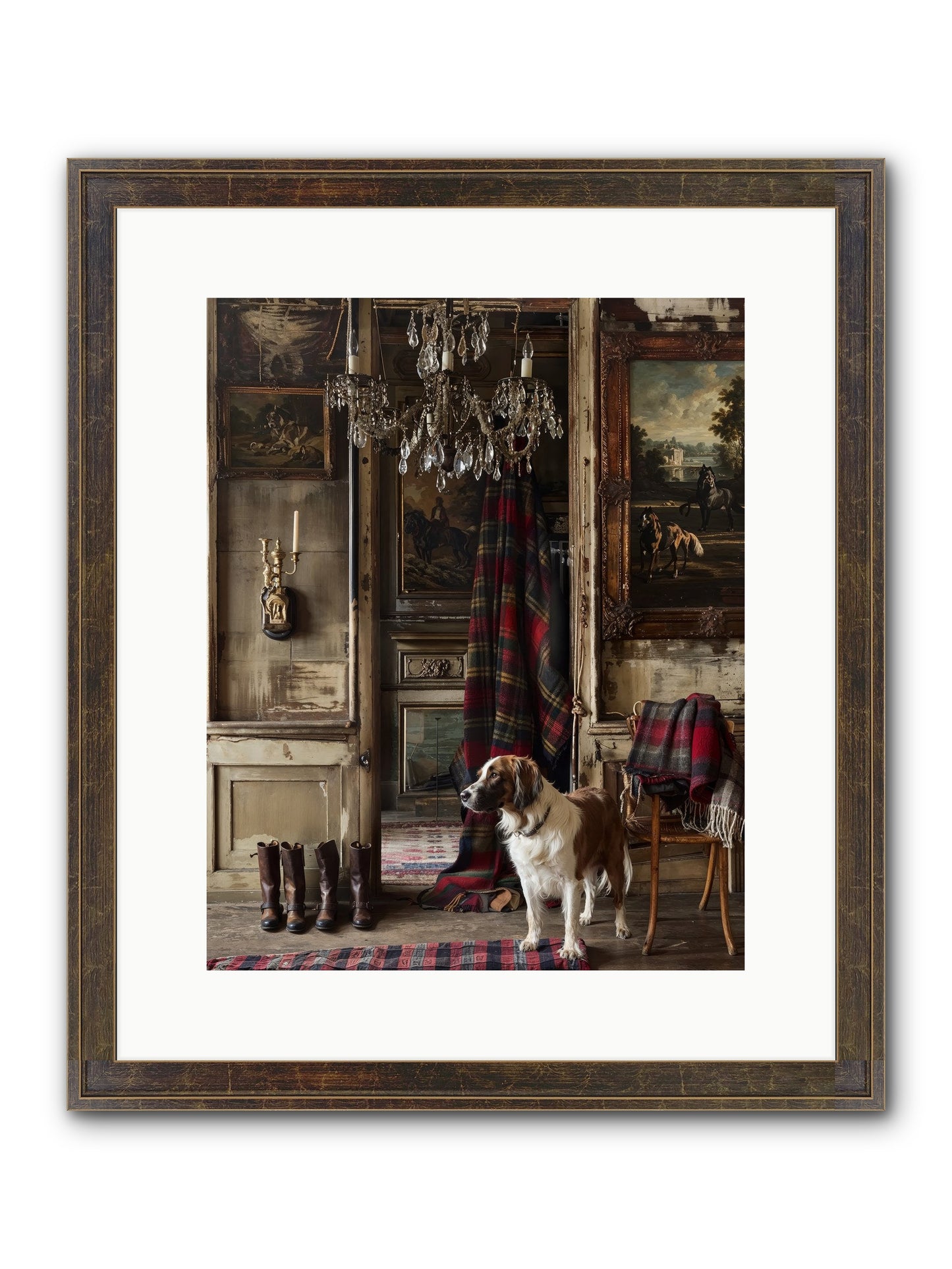 The Honorable Biscuit Framed Print - Slimwoods Black/Gold 12x15