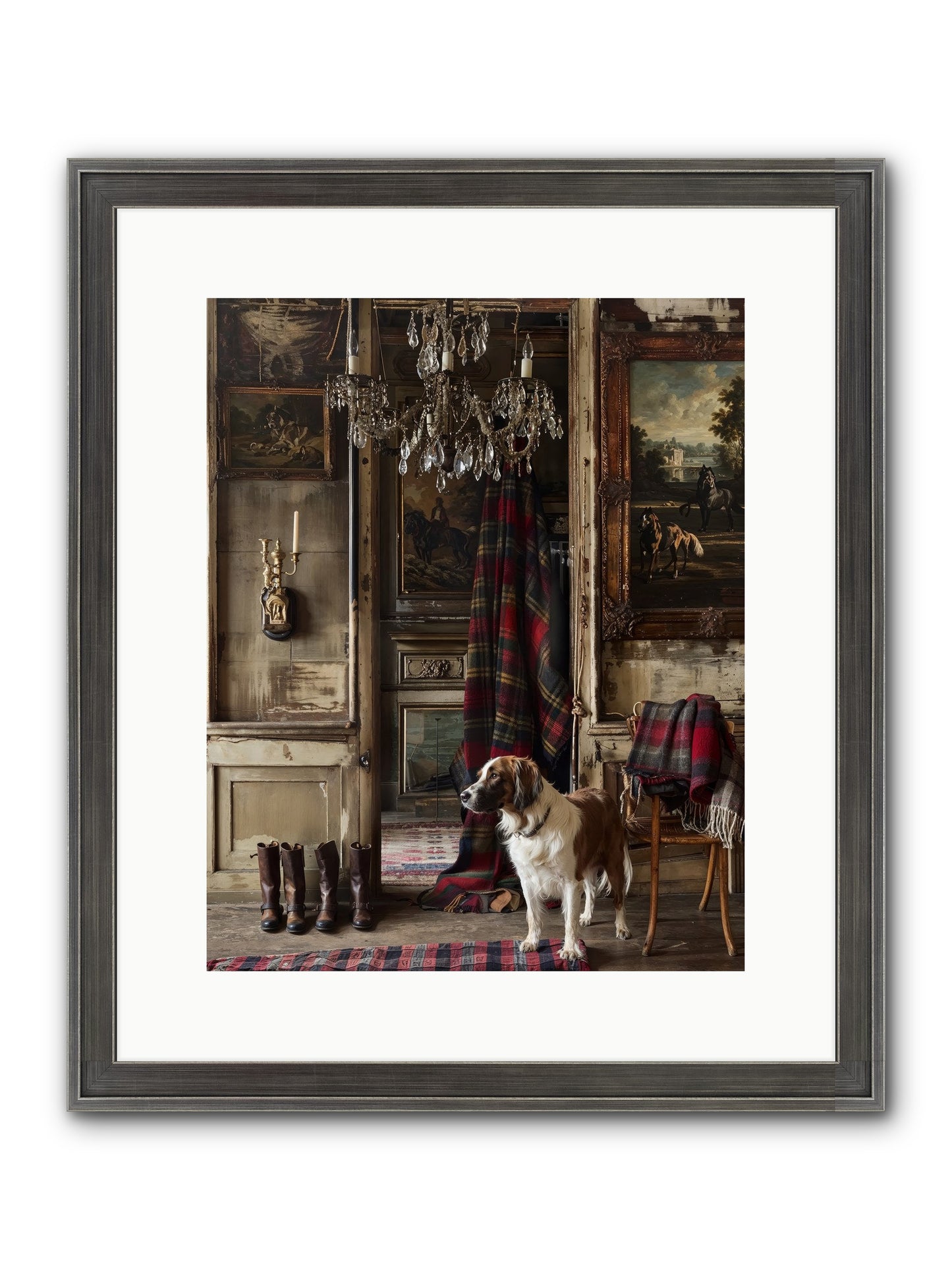 The Honorable Biscuit Framed Print - Slimwoods Black/Silver 12x15