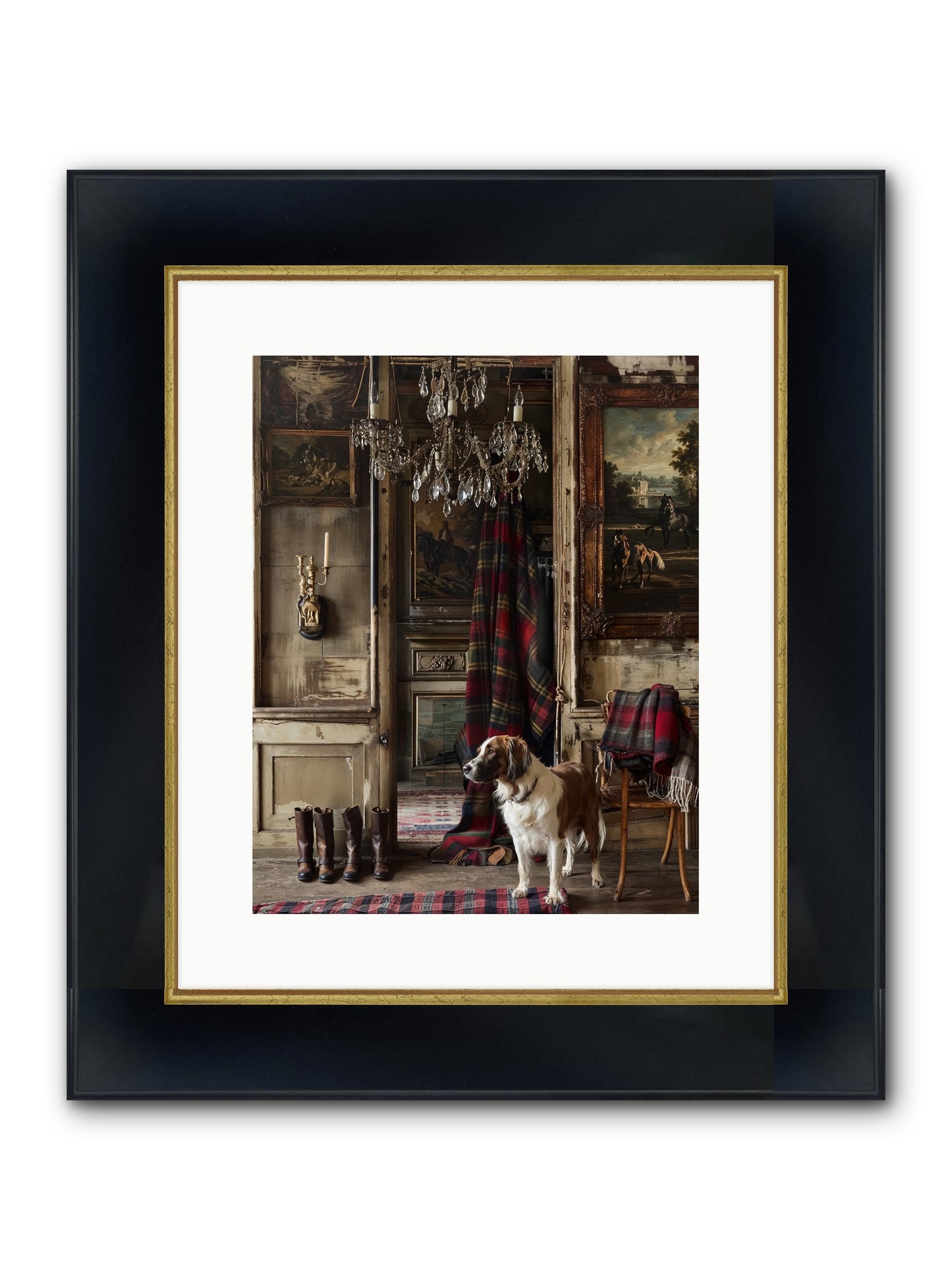 The Honorable Biscuit Framed Print - Wide Black w/Gold 12x15