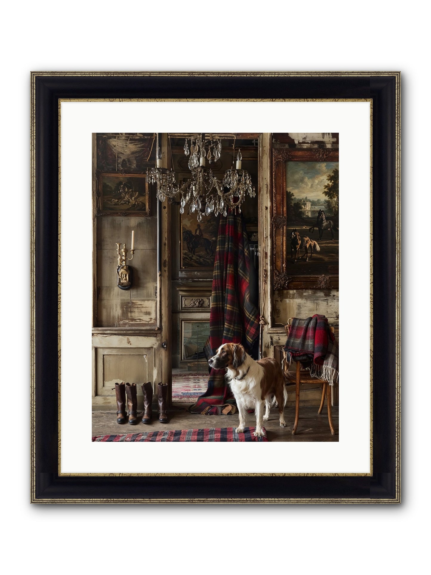 The Honorable Biscuit Framed Print - Black & Gold 16x20