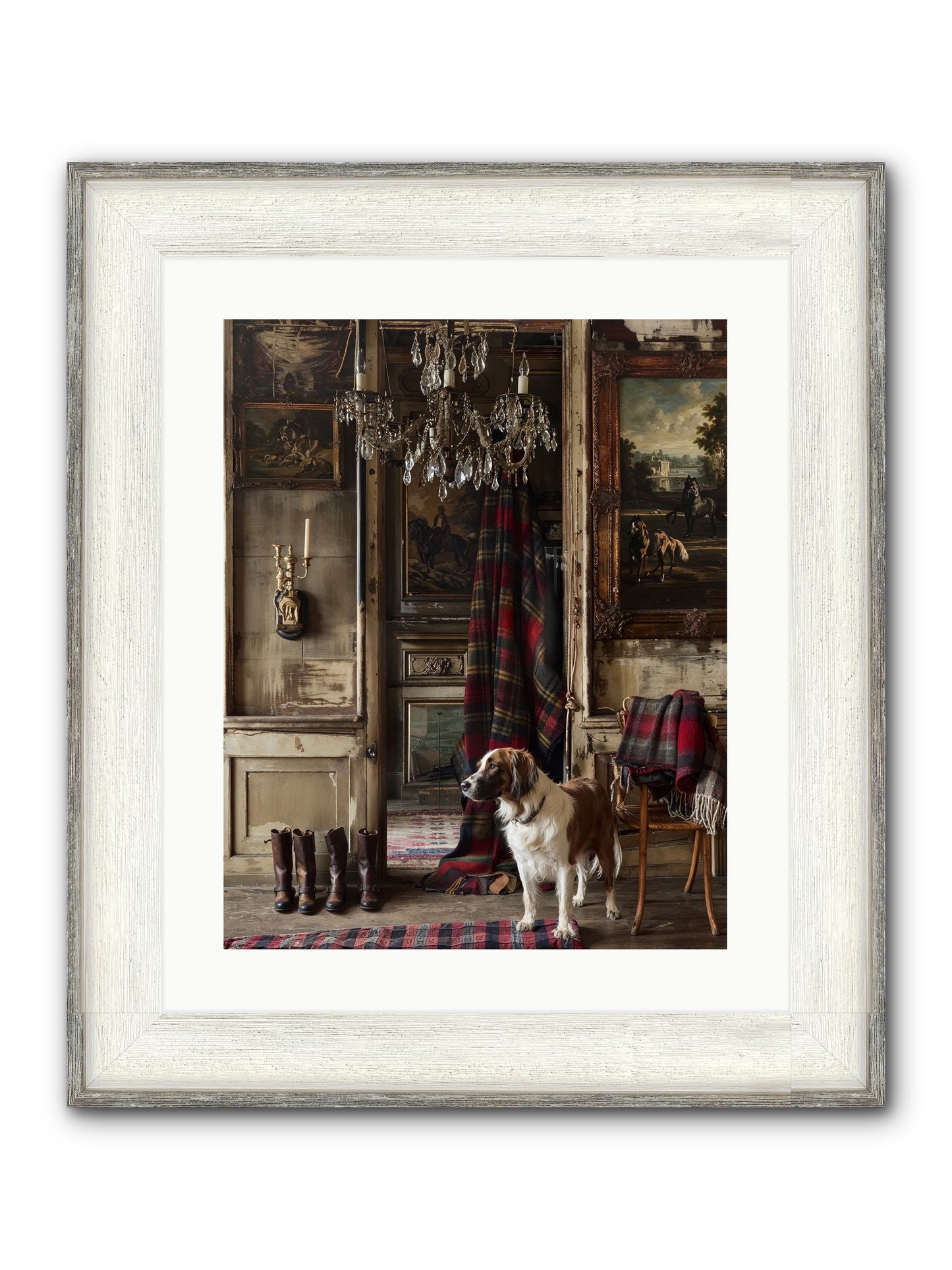 The Honorable Biscuit Framed Print - Driftwood White 16x20