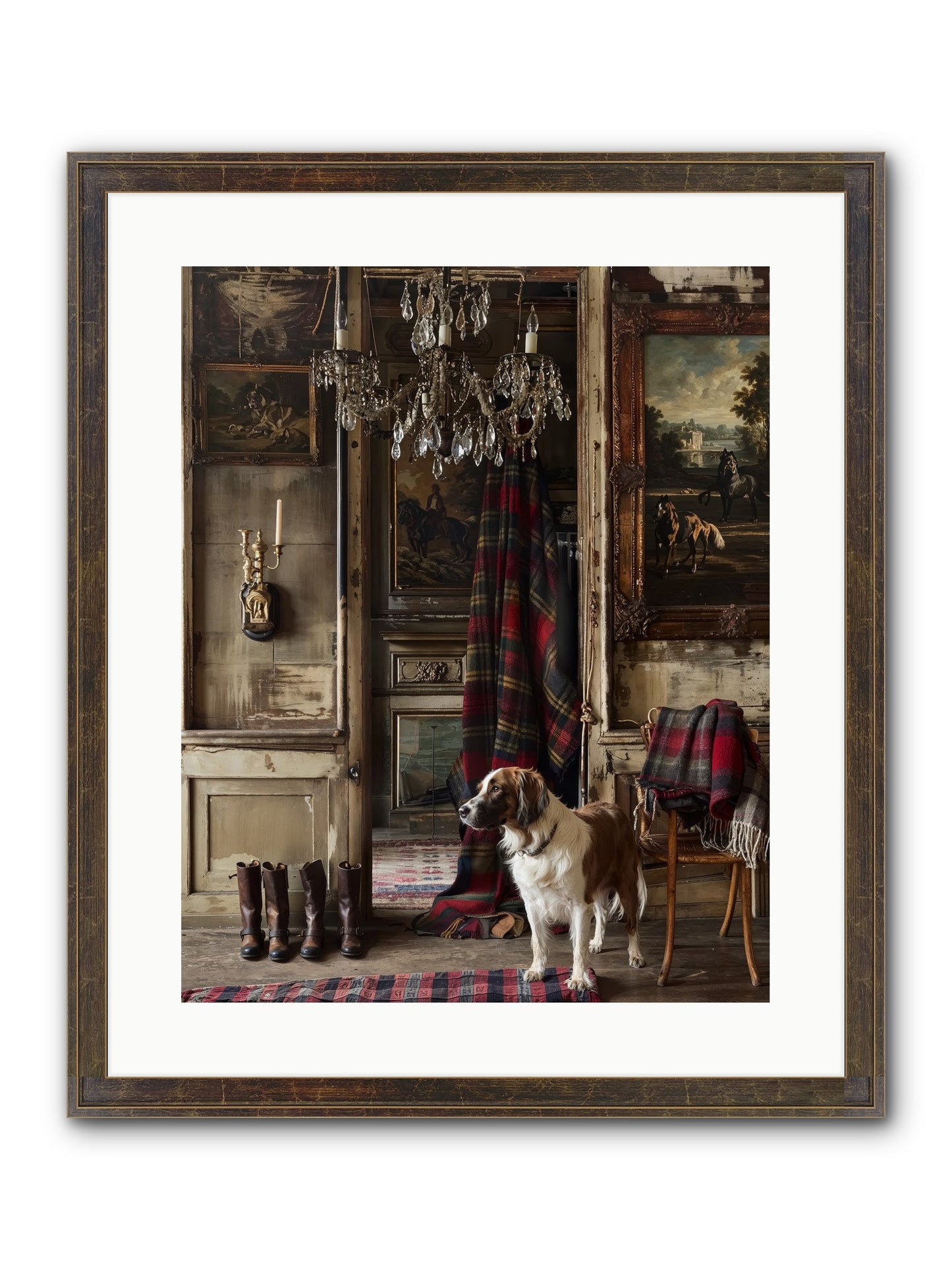 The Honorable Biscuit Framed Print - Slimwoods Black/Gold 16x20