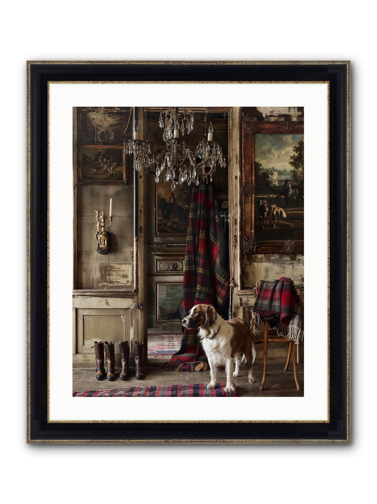 The Honorable Biscuit Framed Print - Black & Gold 20x25