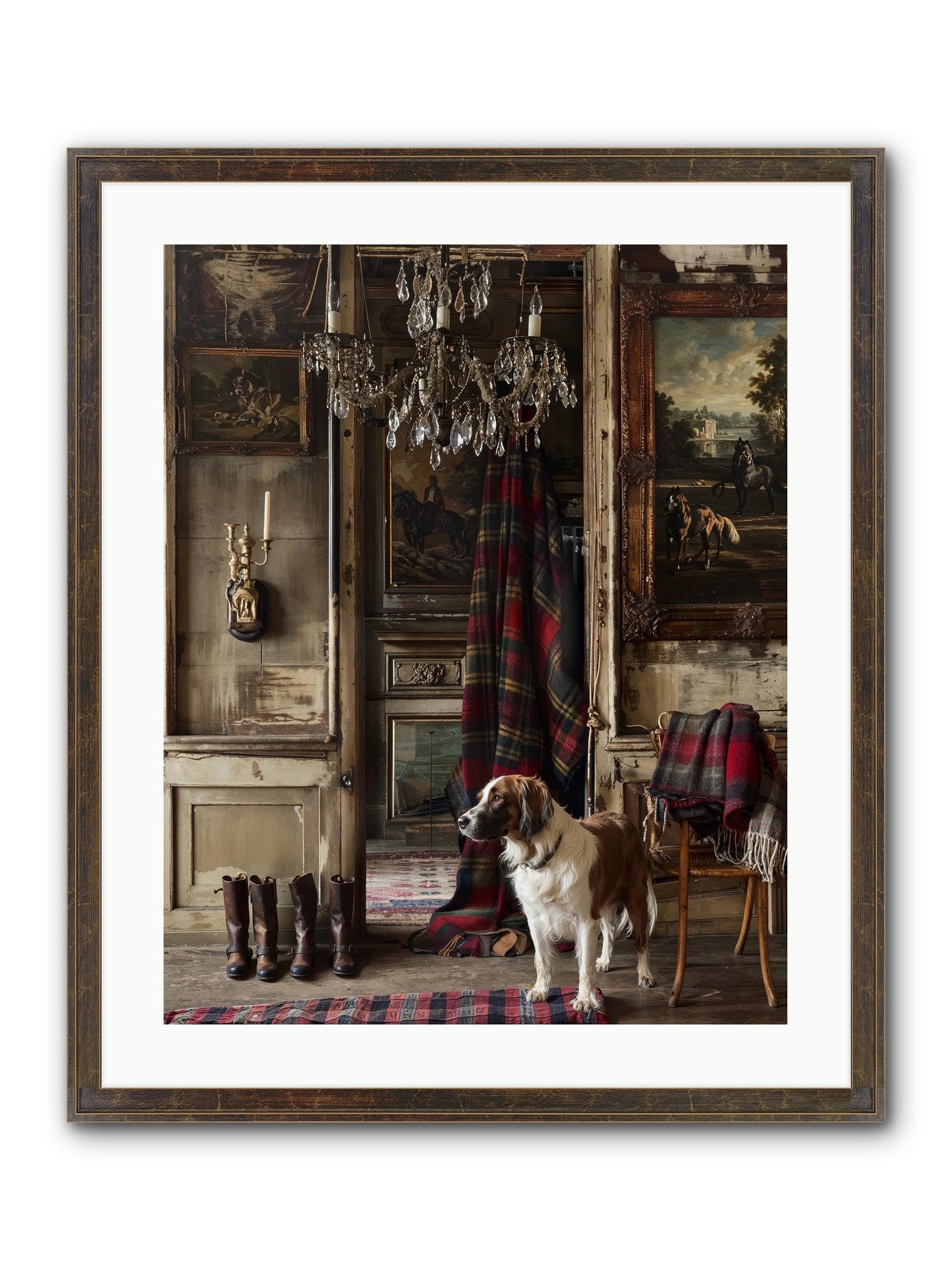 The Honorable Biscuit Framed Print - Slimwoods Black/Gold 20x25