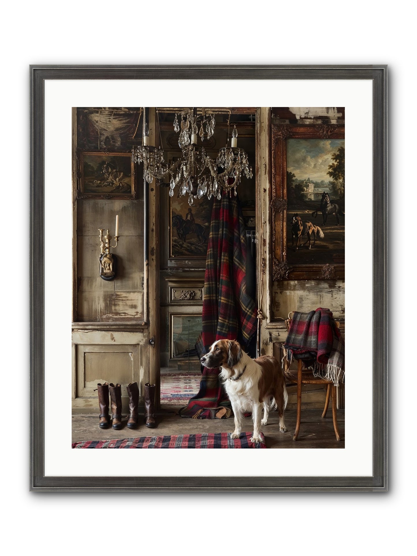 The Honorable Biscuit Framed Print - Slimwoods Black/Silver 20x25