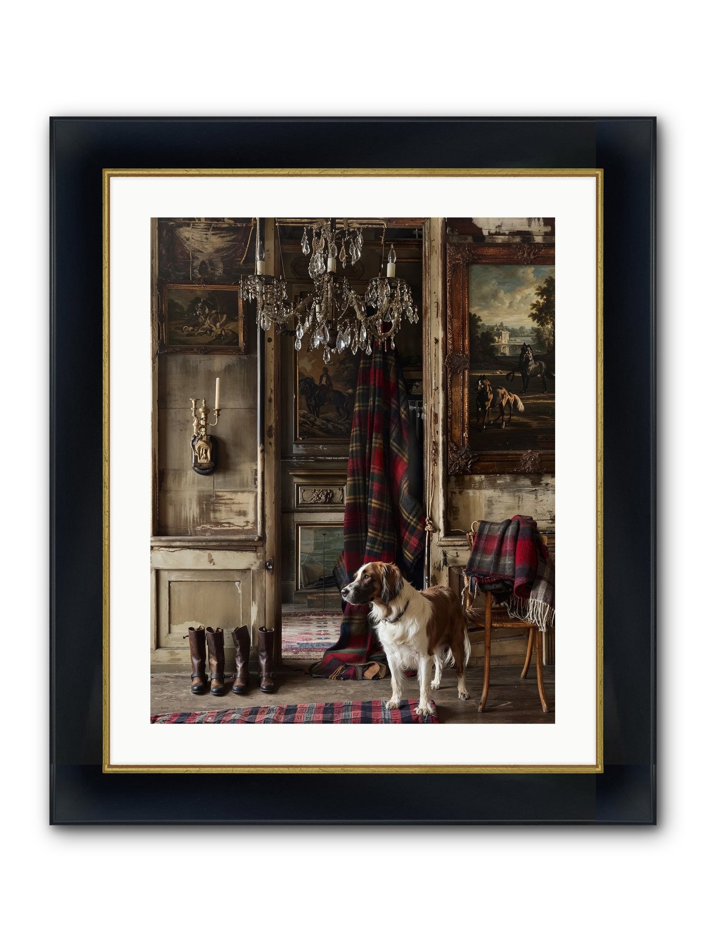 The Honorable Biscuit Framed Print - Wide Black w/Gold 20x25
