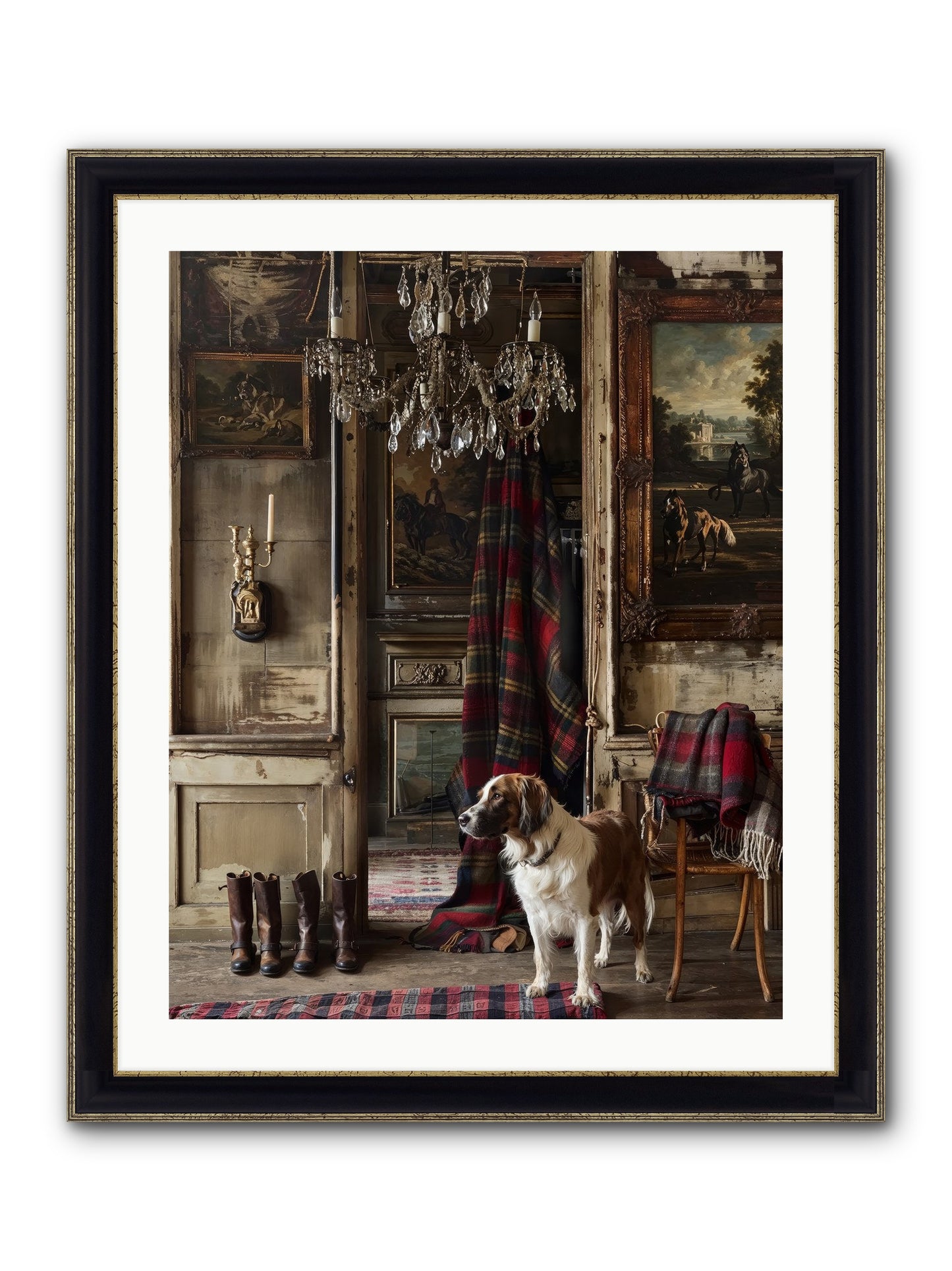 The Honorable Biscuit Framed Print - Black & Gold 24x30
