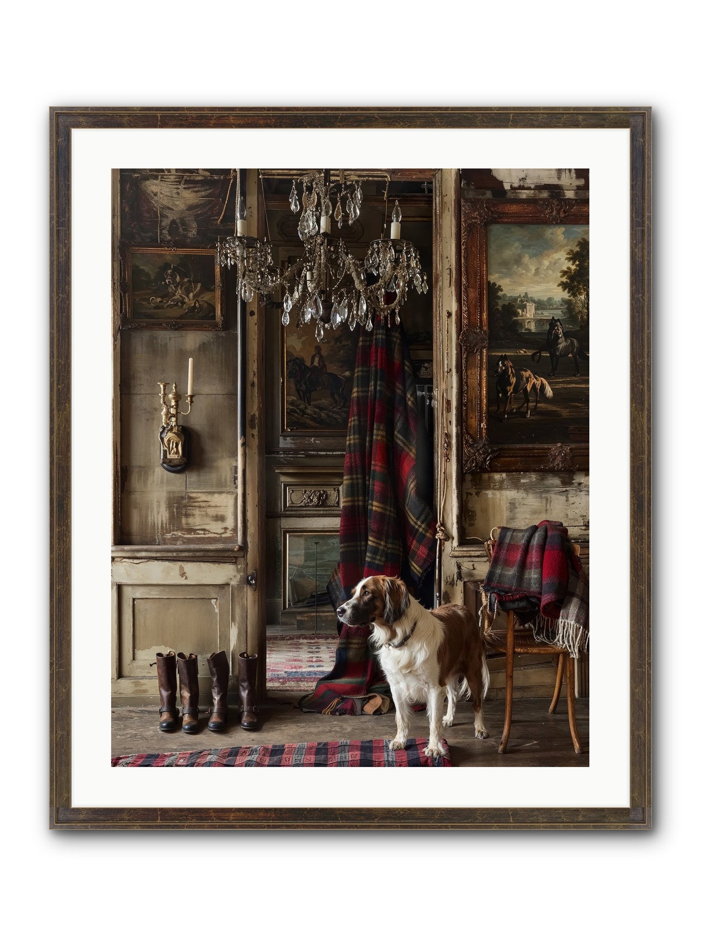 The Honorable Biscuit Framed Print - Slimwoods Black/Gold 24x30