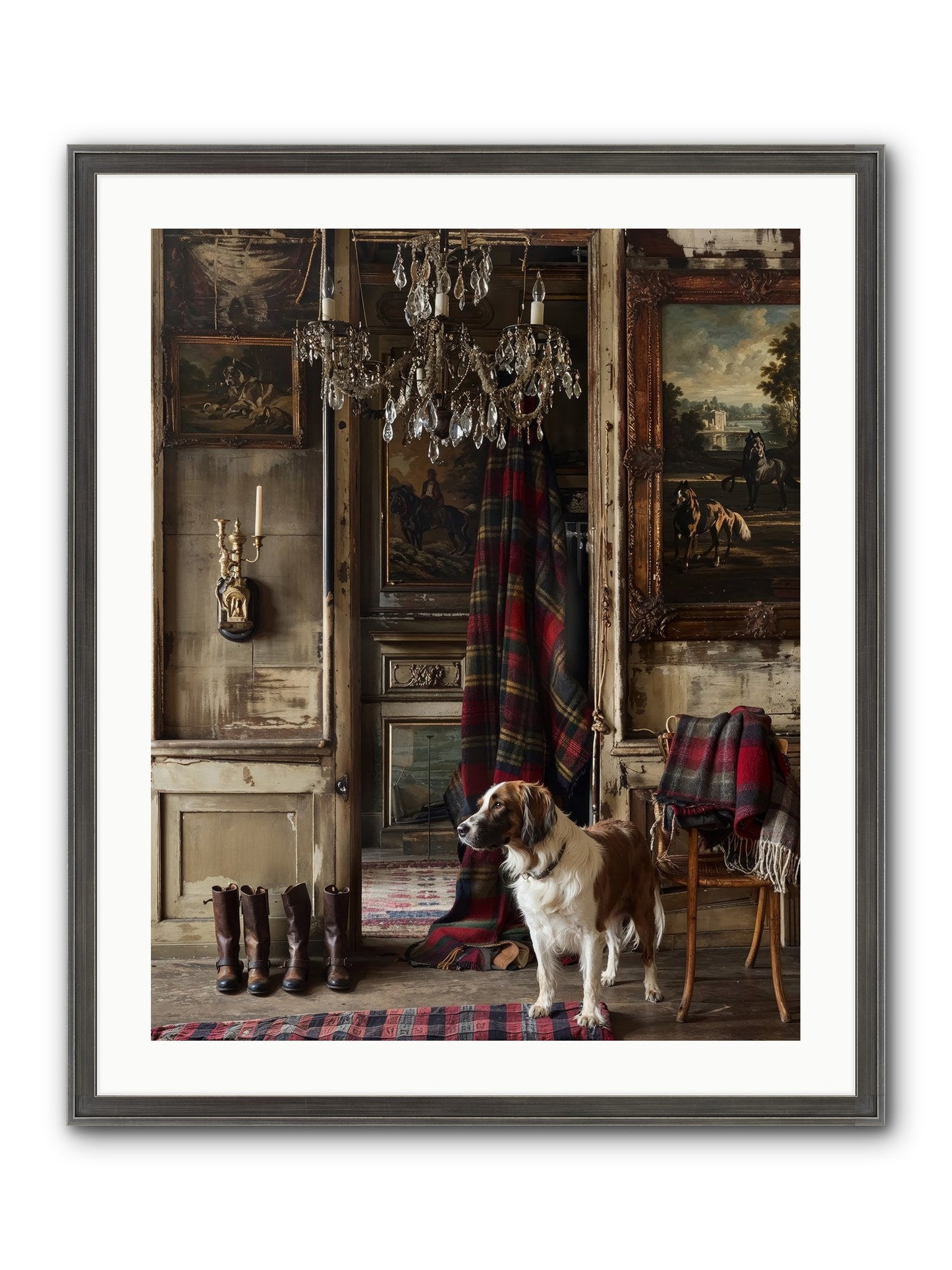 The Honorable Biscuit Framed Print - Slimwoods Black/Silver 24x30
