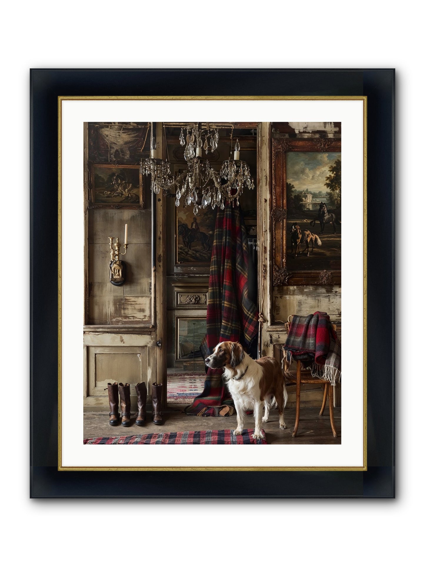 The Honorable Biscuit Framed Print - Wide Black w/Gold 24x30