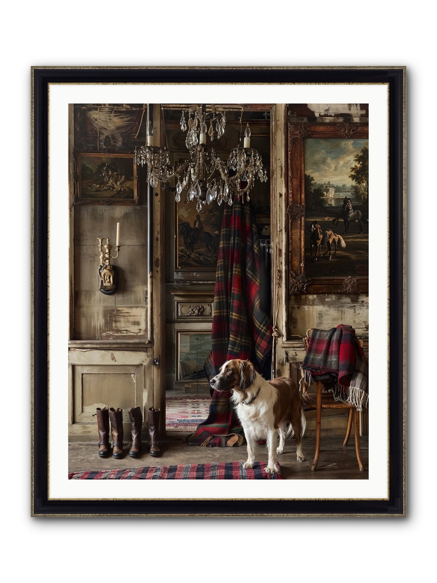 The Honorable Biscuit Framed Print - Black & Gold 32x40