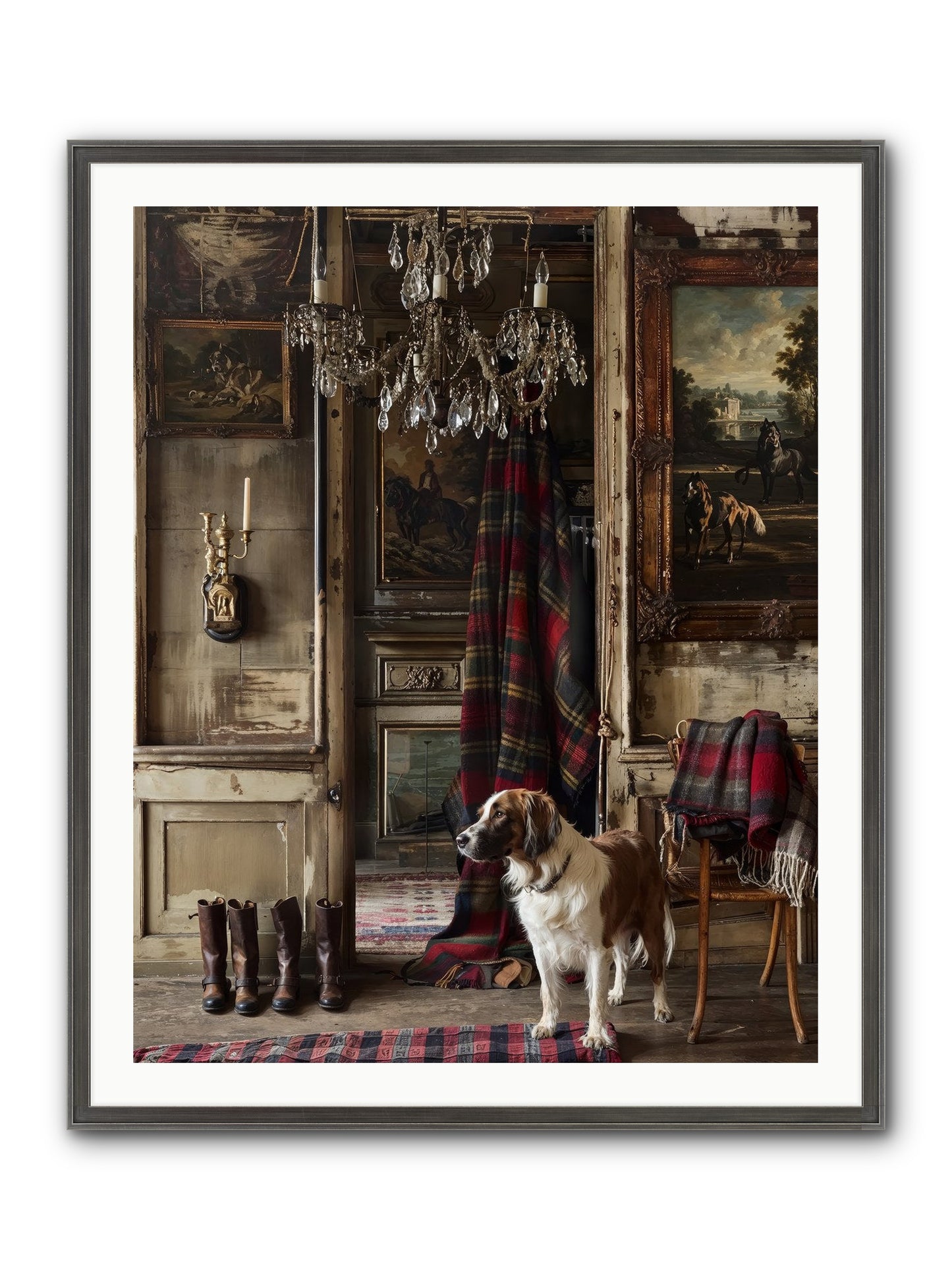 The Honorable Biscuit Framed Print - Slimwoods Black/Silver 32x40