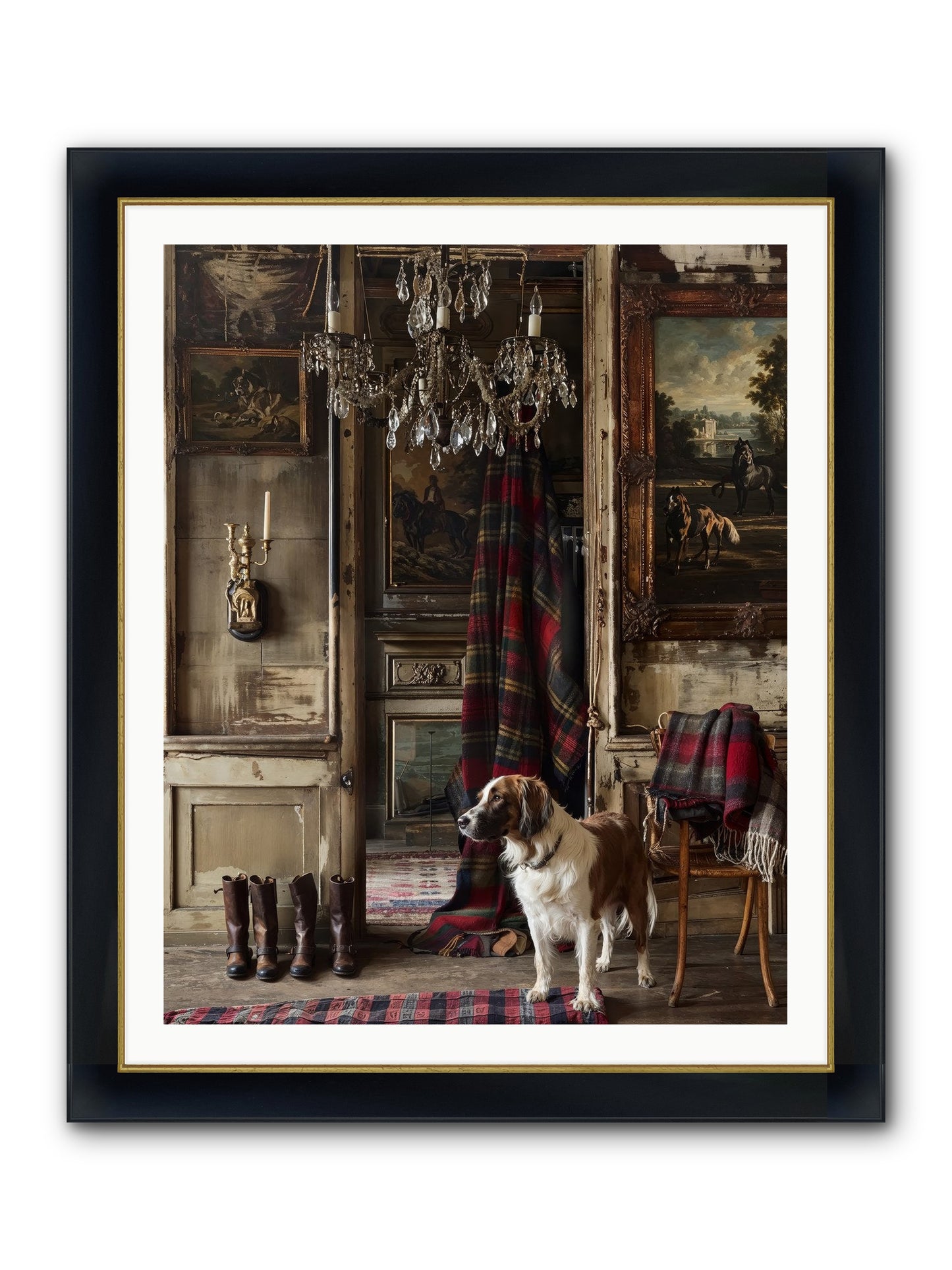 The Honorable Biscuit Framed Print - Wide Black w/Gold 32x40