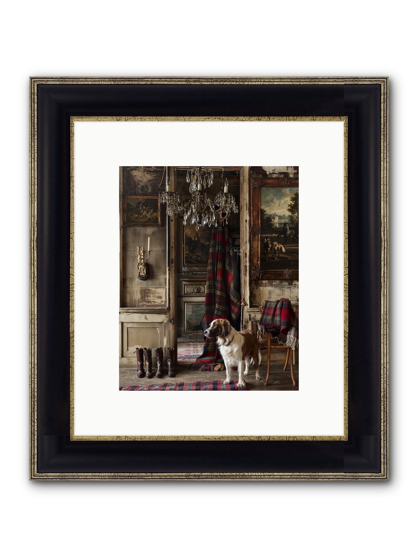 The Honorable Biscuit Framed Print - Black & Gold 8x10