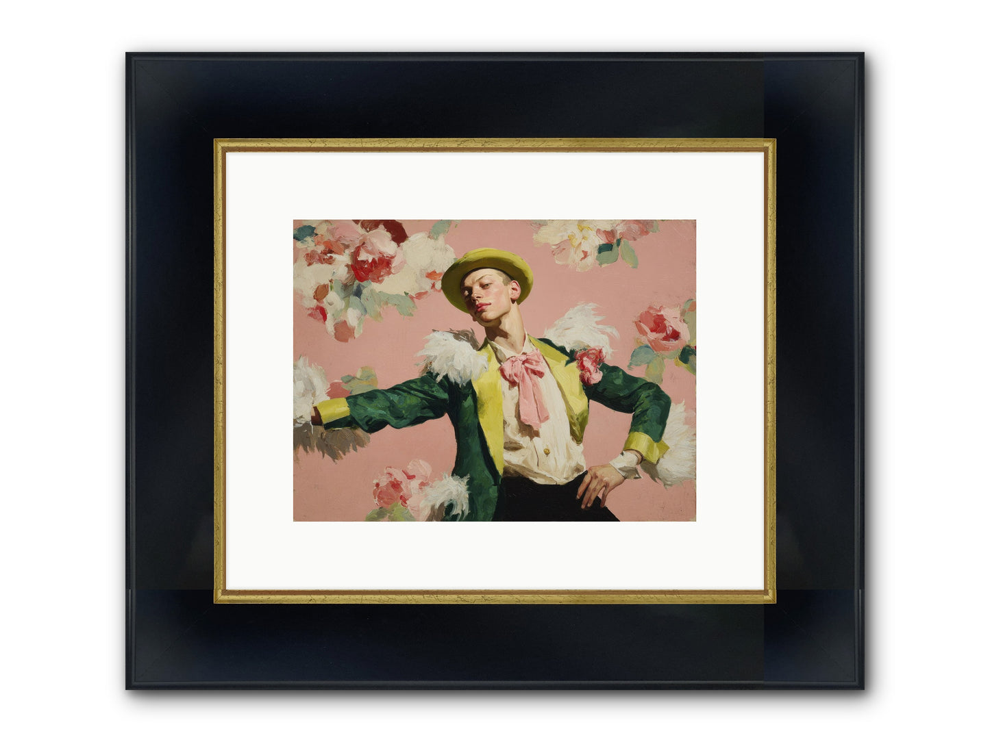 The Host Framed Print - Wide Black w/Gold 12x9