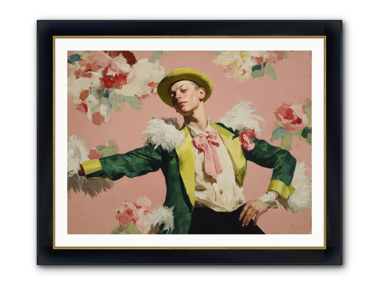The Host Framed Print - Wide Black w/Gold 40x30