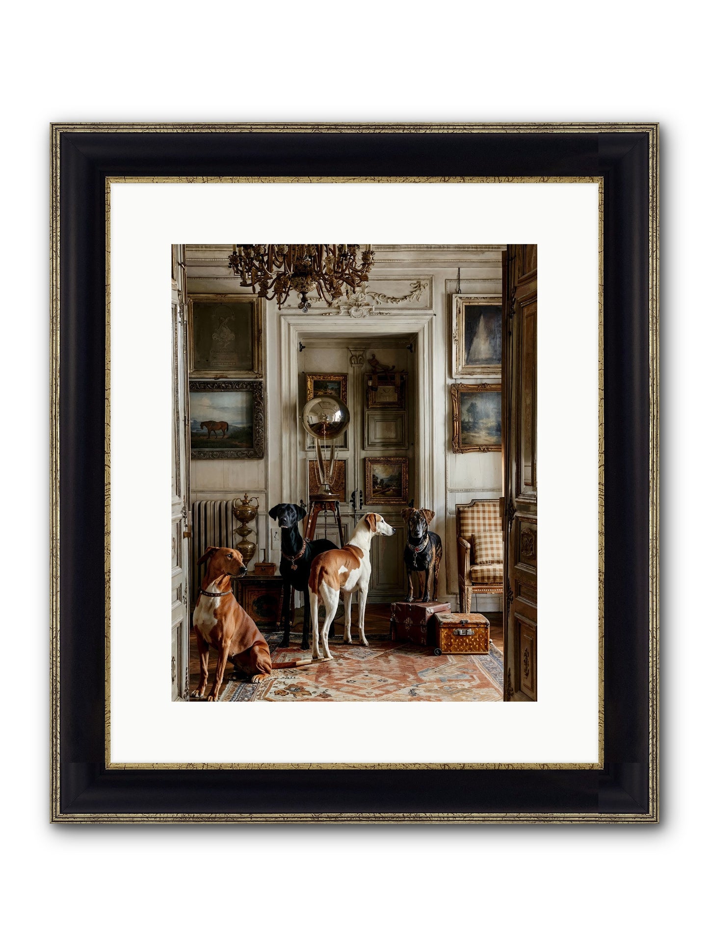 The Houndstone Literary Society Framed Print - Black & Gold 12x15