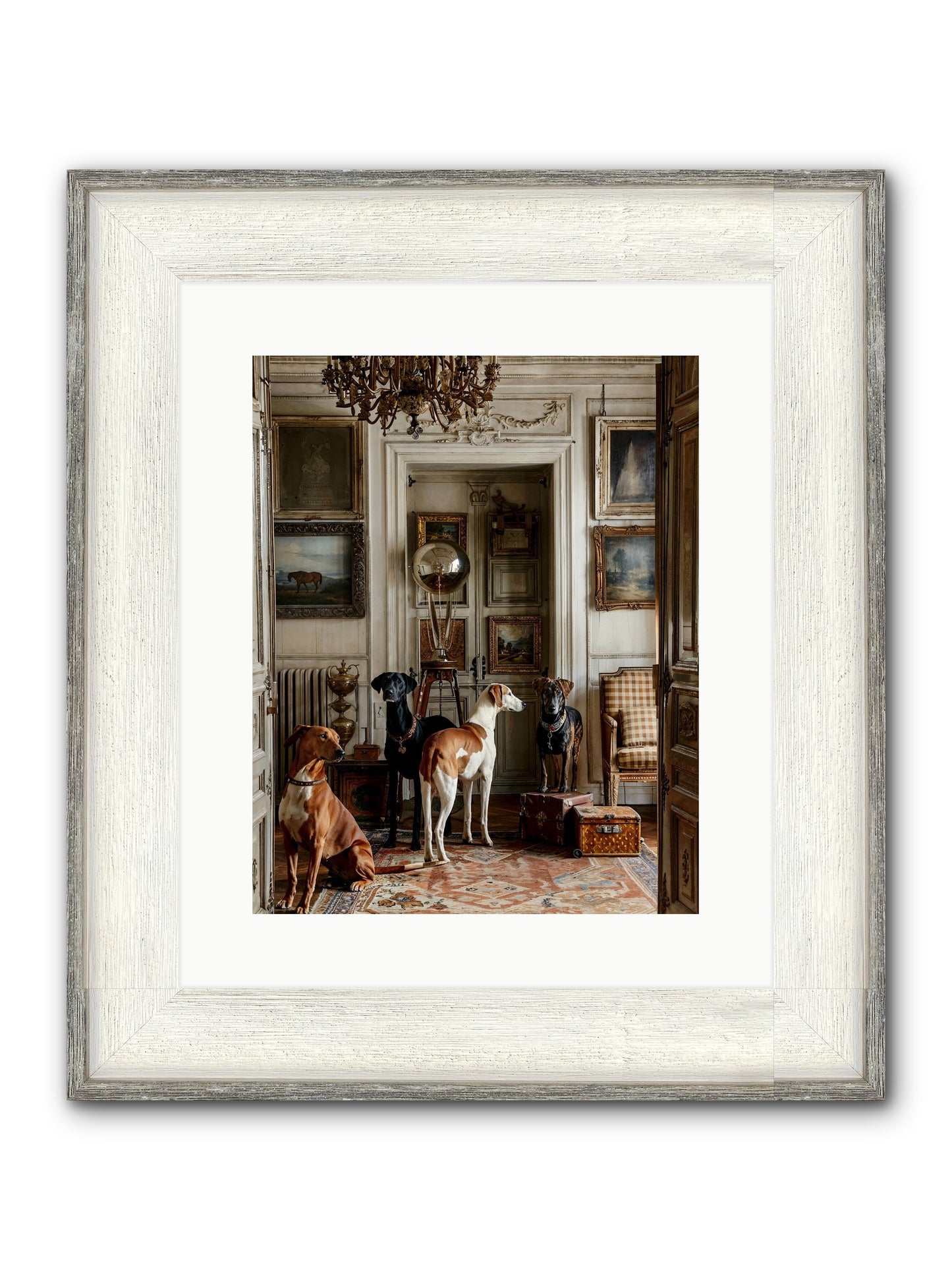 The Houndstone Literary Society Framed Print - Driftwood White 12x15