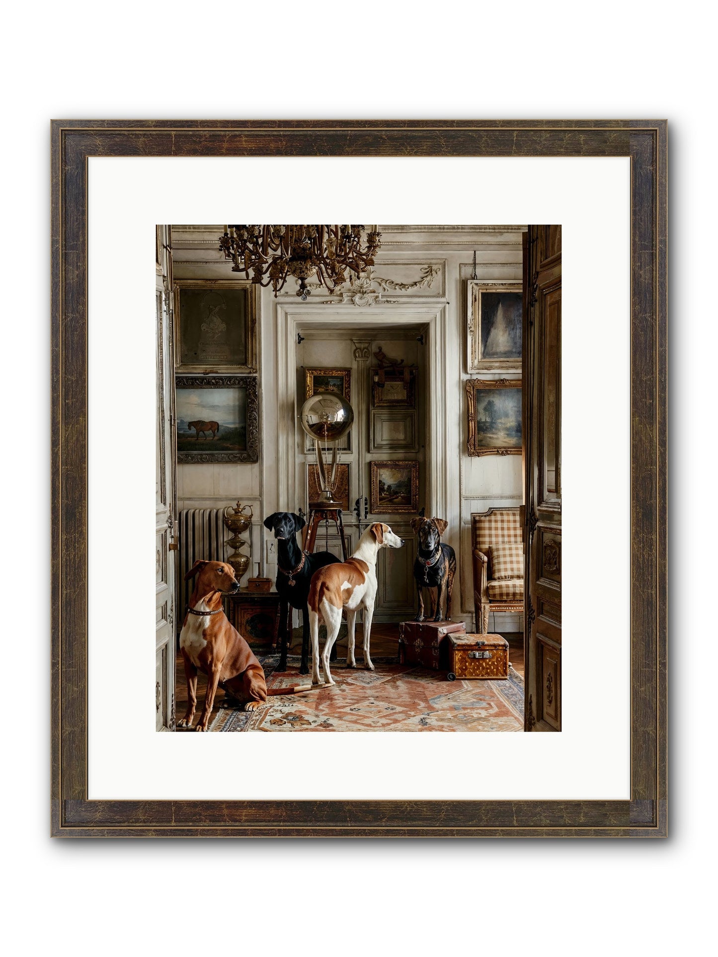 The Houndstone Literary Society Framed Print - Slimwoods Black/Gold 12x15