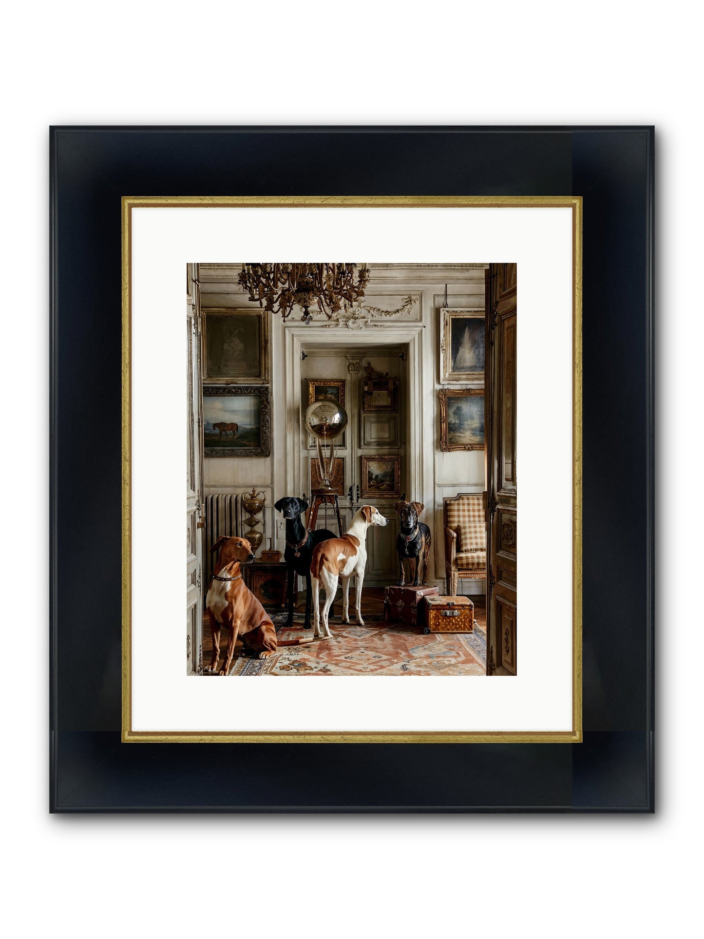 The Houndstone Literary Society Framed Print - Wide Black w/Gold 12x15