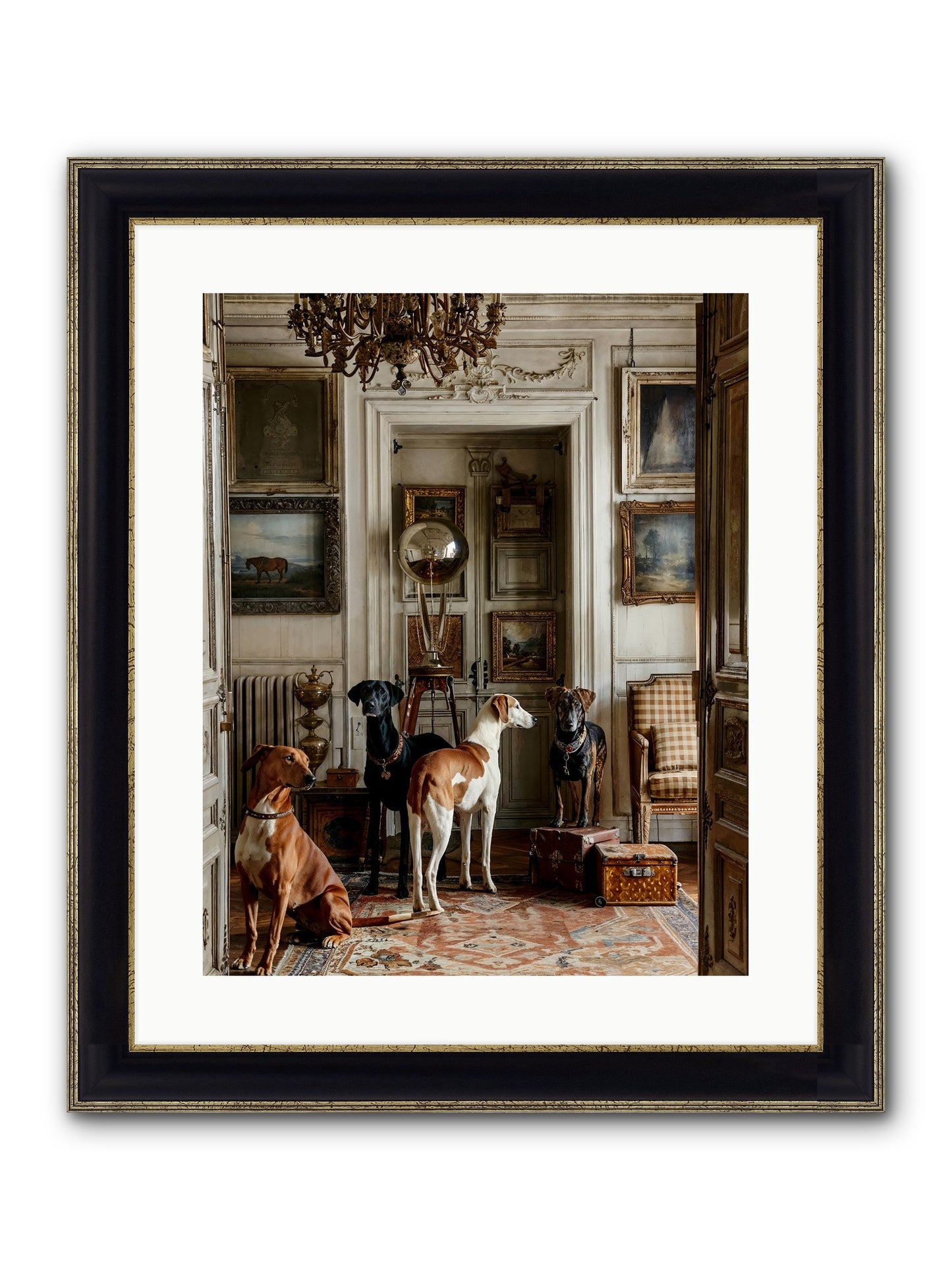 The Houndstone Literary Society Framed Print - Black & Gold 16x20