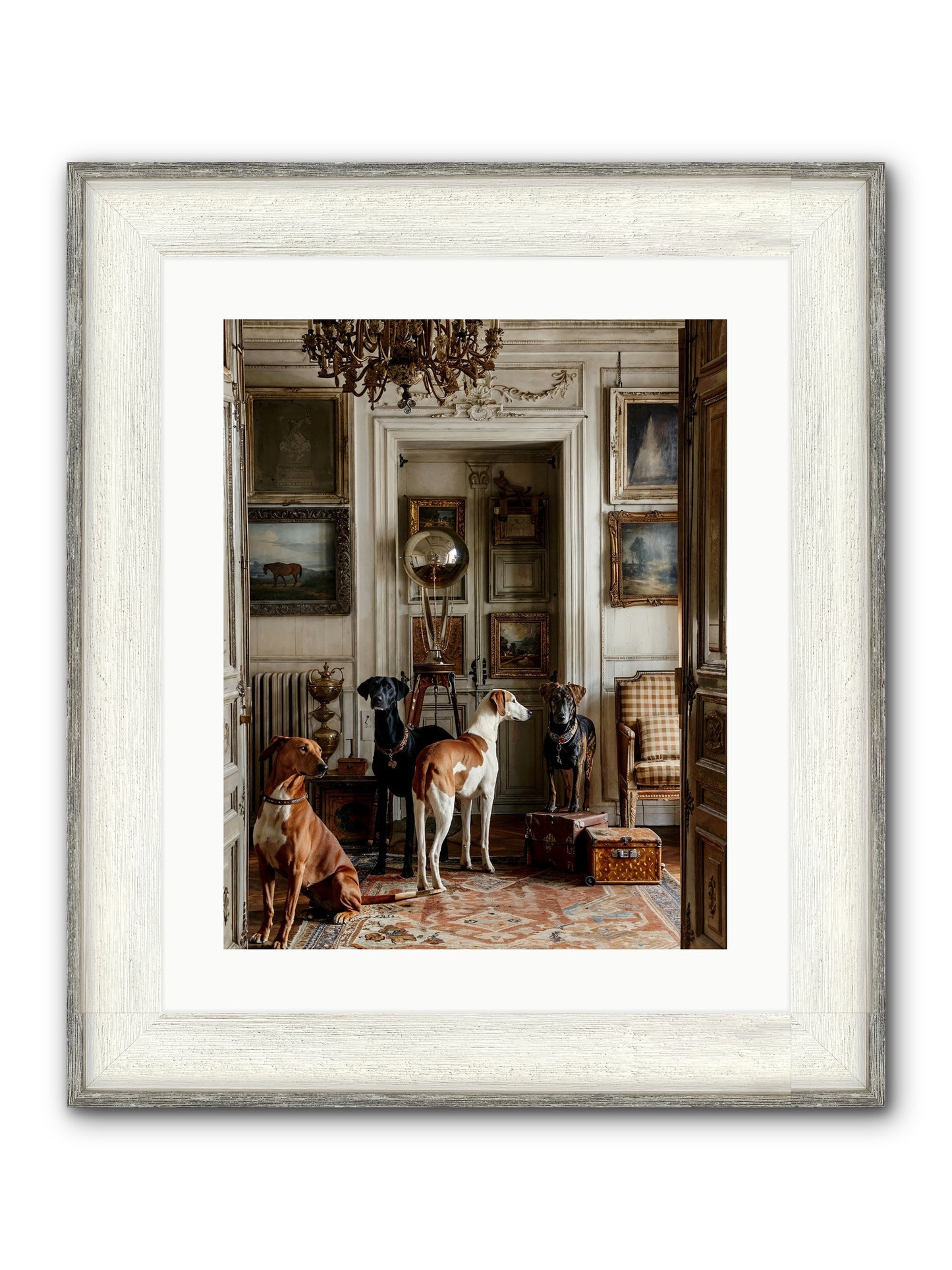 The Houndstone Literary Society Framed Print - Driftwood White 16x20