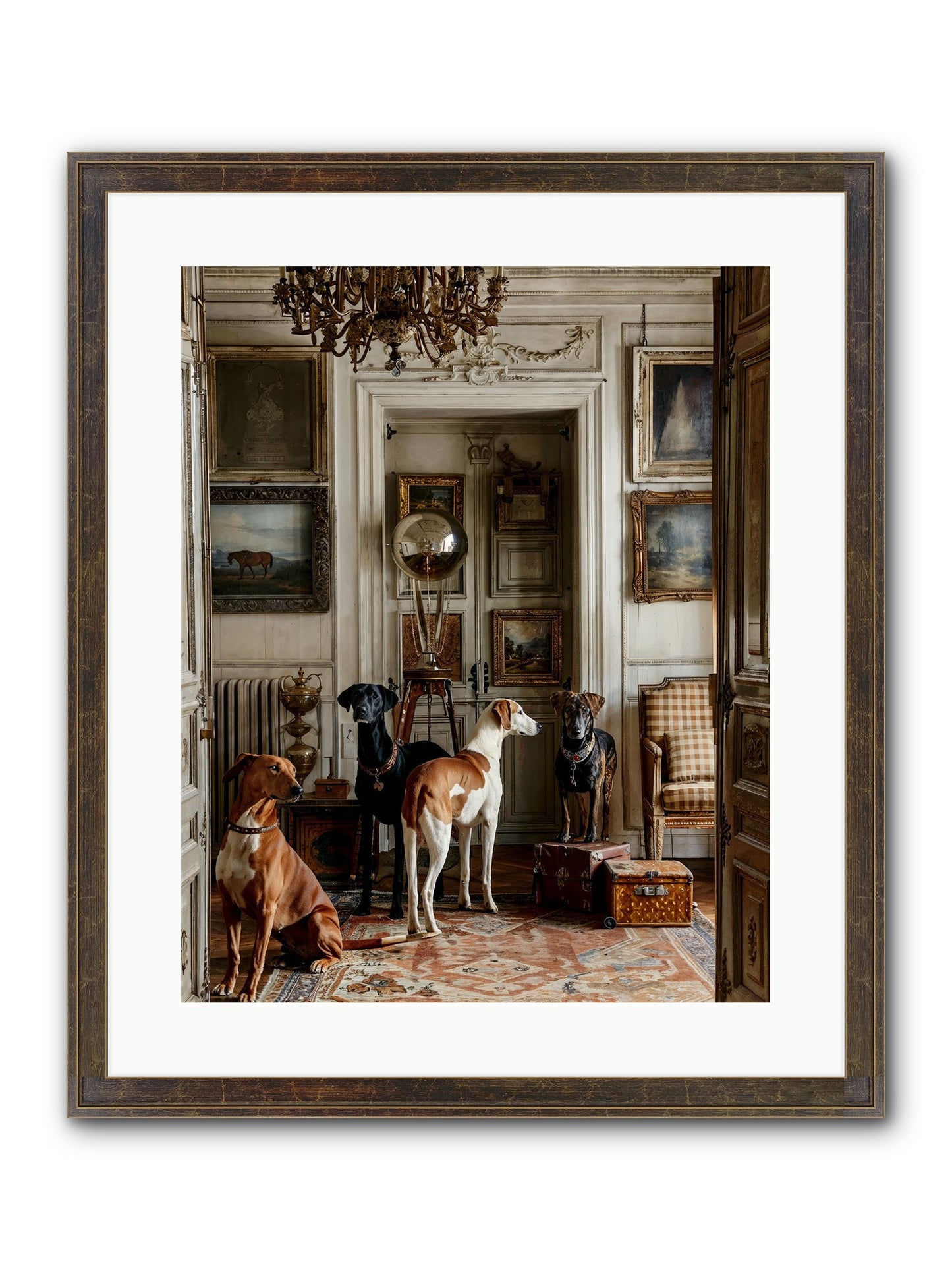 The Houndstone Literary Society Framed Print - Slimwoods Black/Gold 16x20