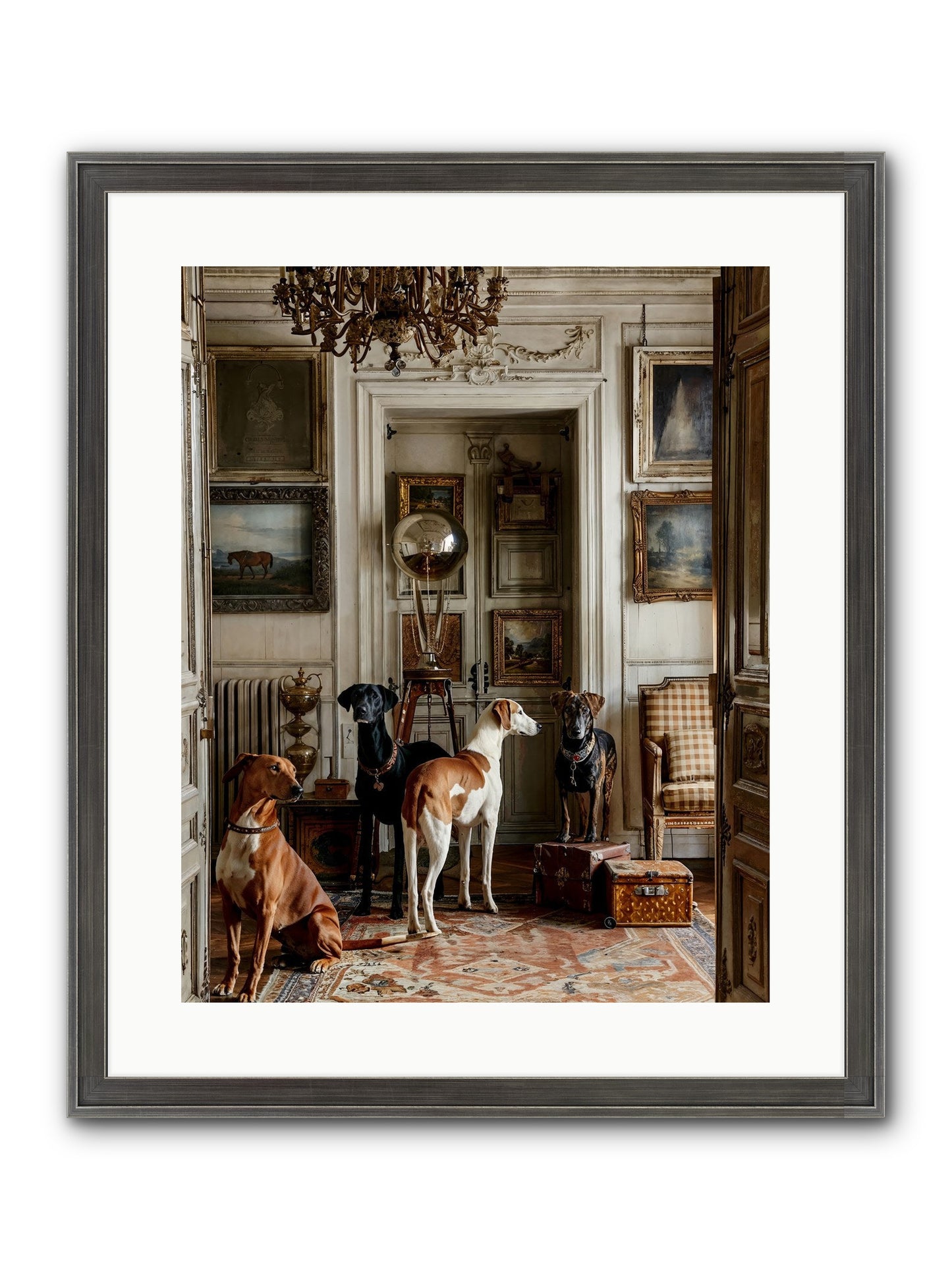 The Houndstone Literary Society Framed Print - Slimwoods Black/Silver 16x20