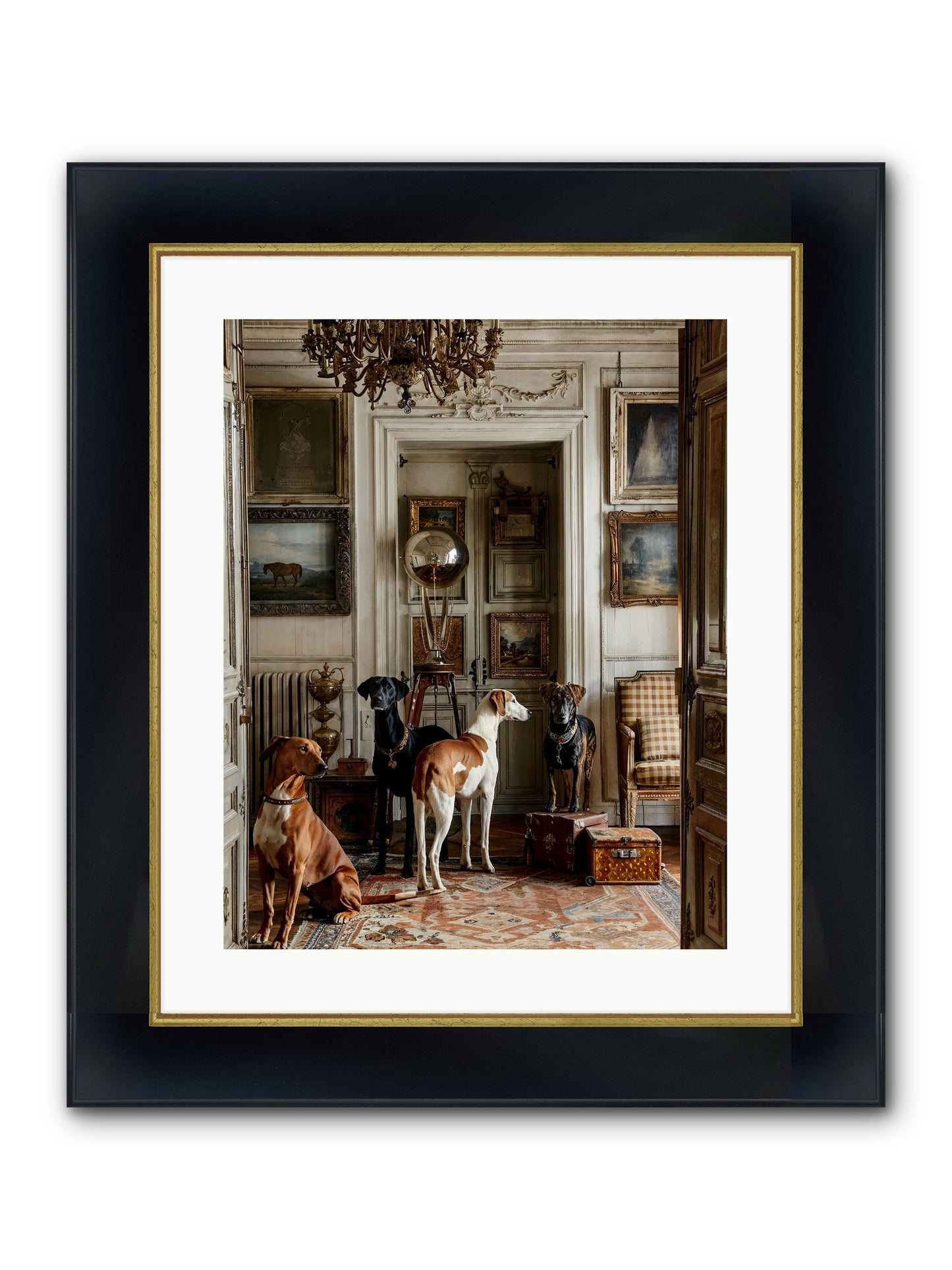 The Houndstone Literary Society Framed Print - Wide Black w/Gold 16x20