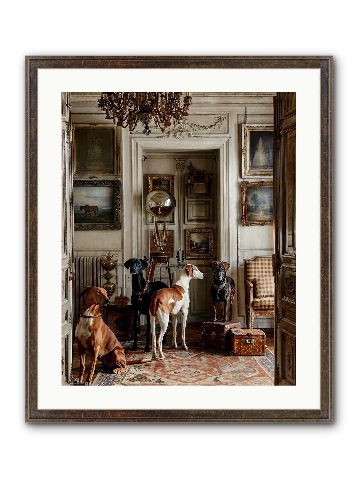 The Houndstone Literary Society Framed Print - Slimwoods Black/Gold 20x25