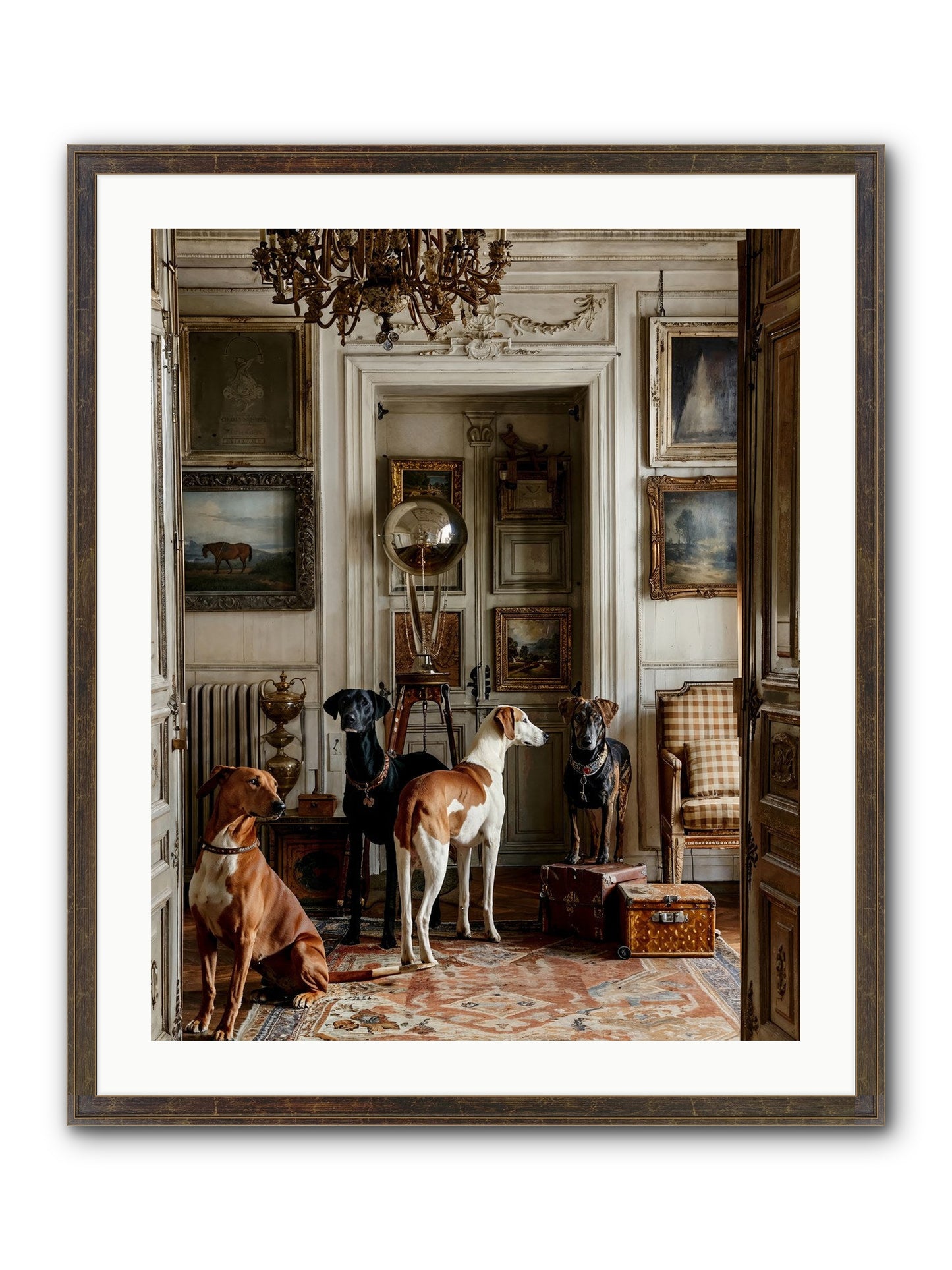 The Houndstone Literary Society Framed Print - Slimwoods Black/Gold 24x30
