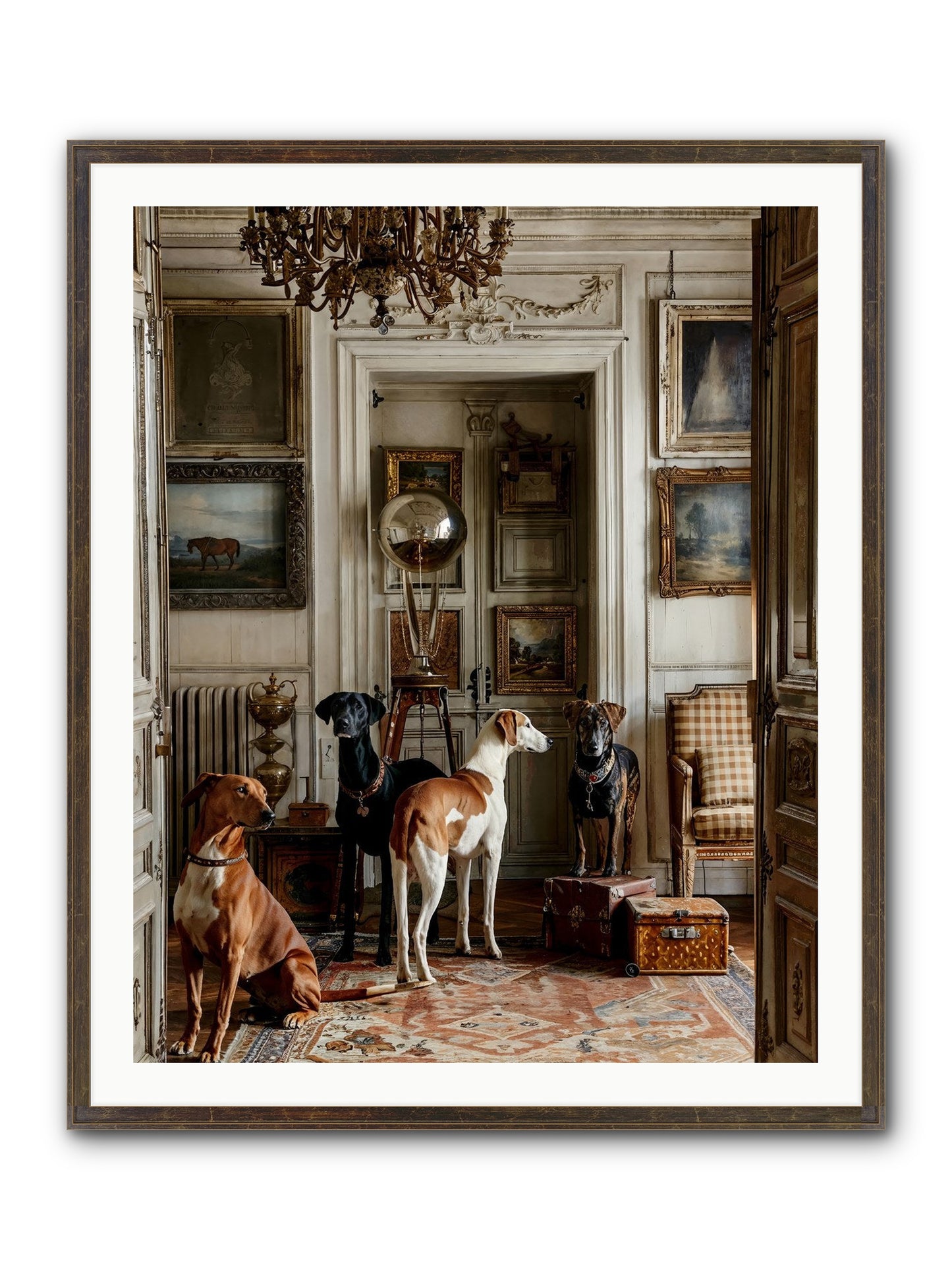 The Houndstone Literary Society Framed Print - Slimwoods Black/Gold 32x40