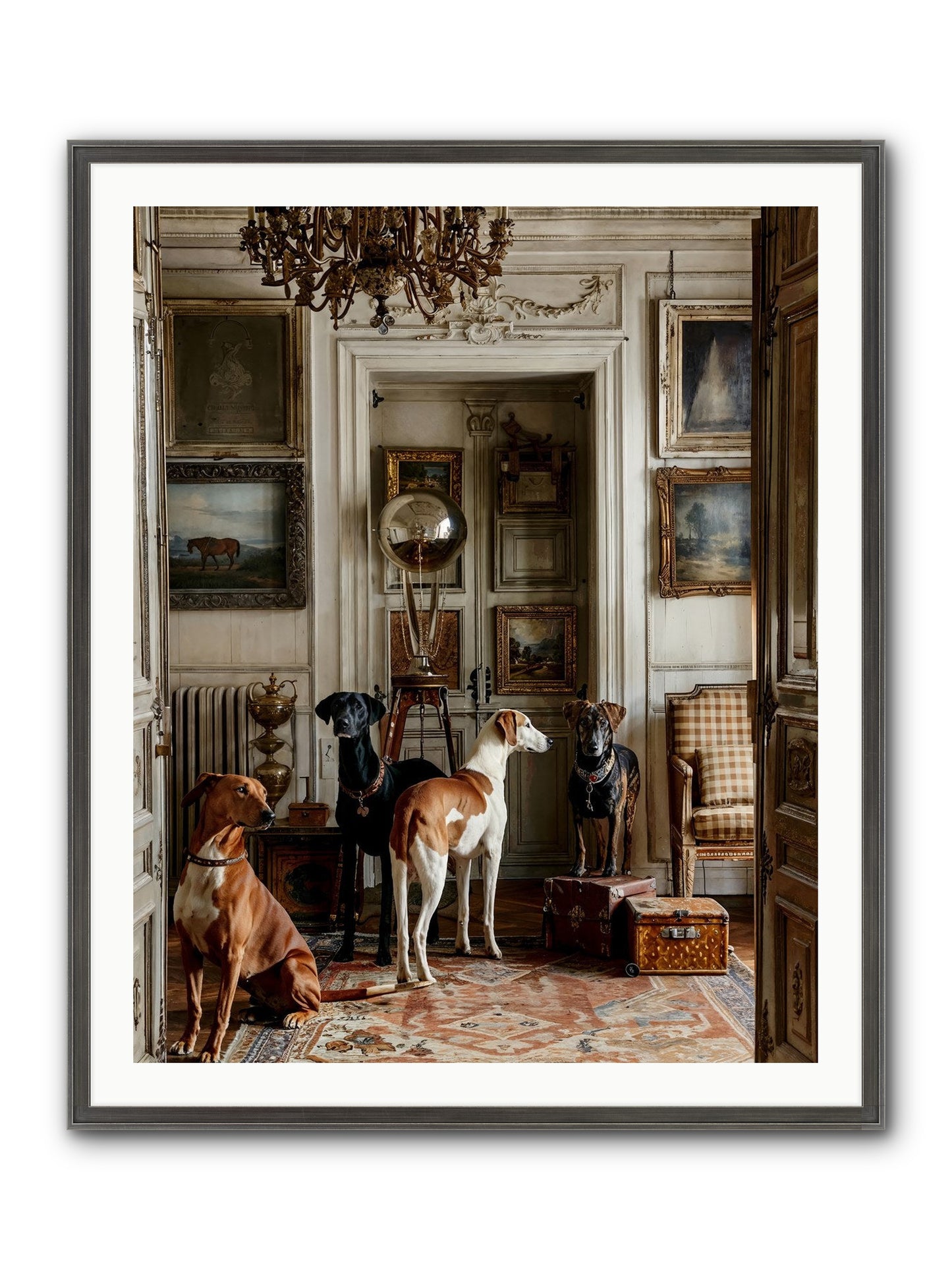 The Houndstone Literary Society Framed Print - Slimwoods Black/Silver 32x40